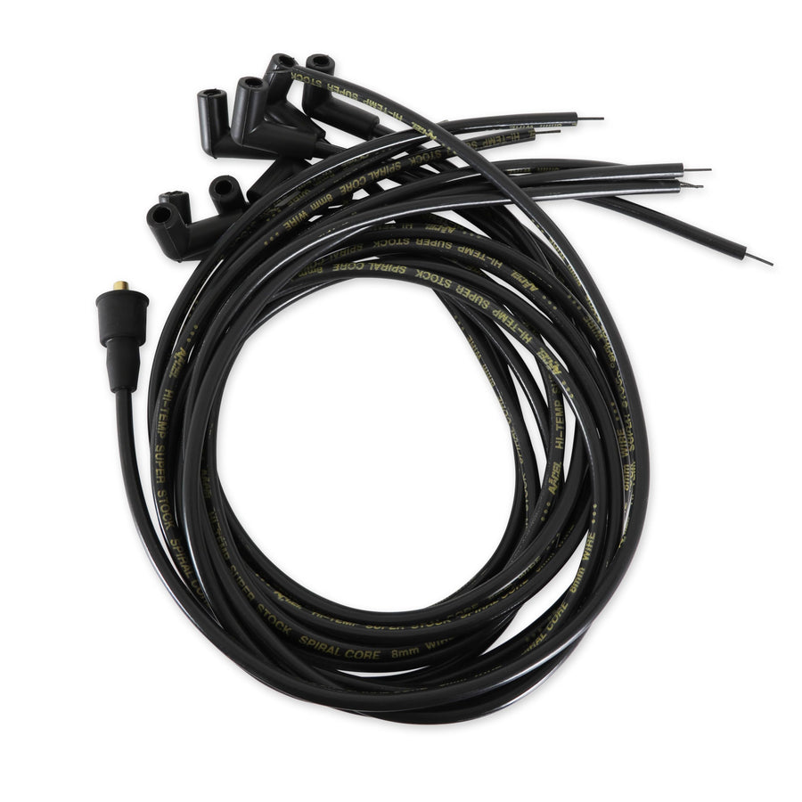 Super Stock ACCEL 5041K Wire Set - 8mm - Universal - Black Wire with Black 90 Degree Boots