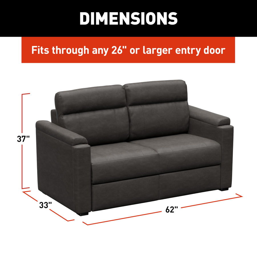 Signature Heritage Series THOMAS PAYNE 62" McCoy RV Clickback Sleeper Sofa with Automatic, Adjustable Fold-Out Legs, Four Reclining Positions, Easy Transition - 2024044223