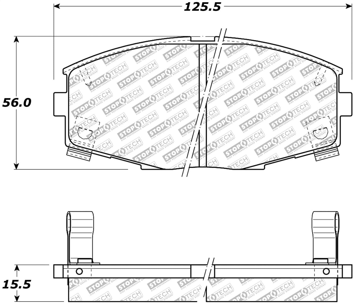 Brake Pads StopTech 305.04350 Street Select with Hardware