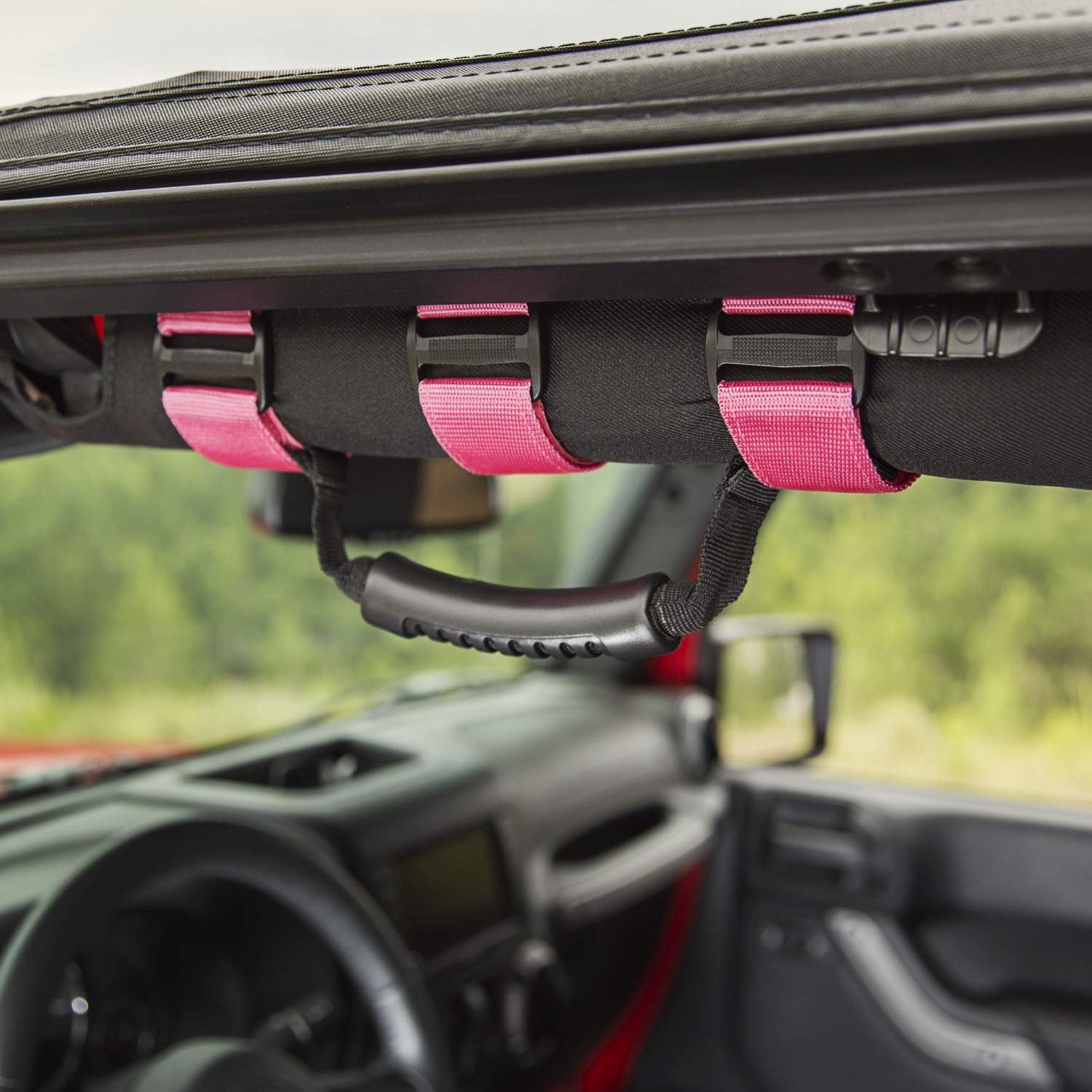Rugged Ridge Ultimate Grab Handle Kit 13505.01, Pink; 55-Current Jeep CJ/Wrangler / 20-Current Gladiator