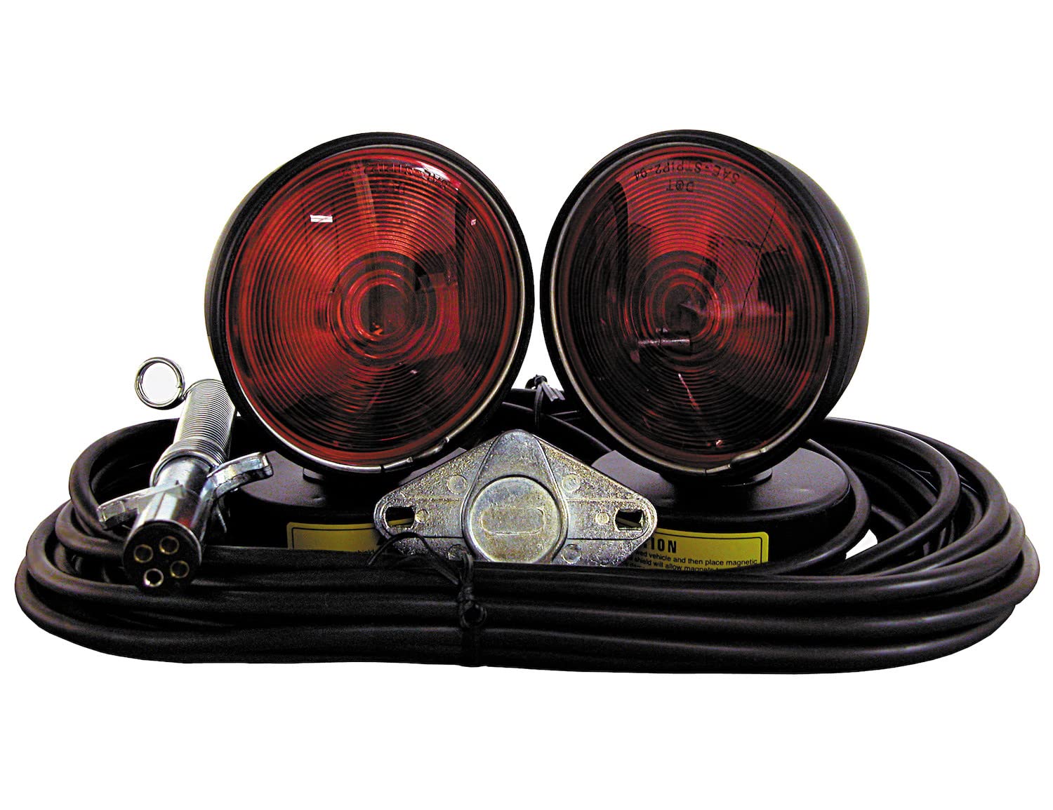 Heavy Duty Buyers Products Towing Light Set TL257M (Plastic Storage CS W/LBL), Magnetic, Includes a Plastic Storage Case, Scratch Free Application