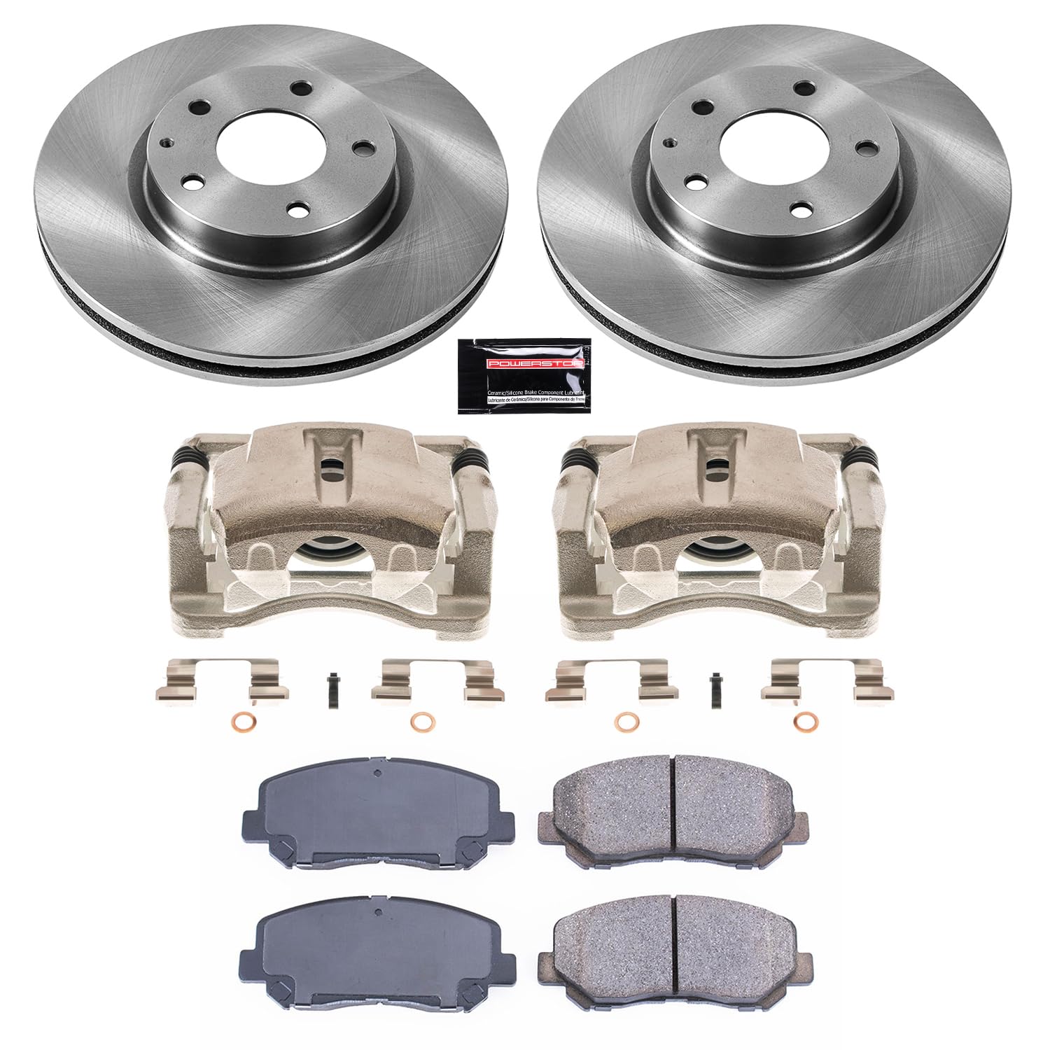 Power Stop KCOE6967 Front Brake Kit-OE Rotors & Z17 Ramic Brake Pads For Mazda CX-5 2013-2015 Autospecialty [Model Specific]