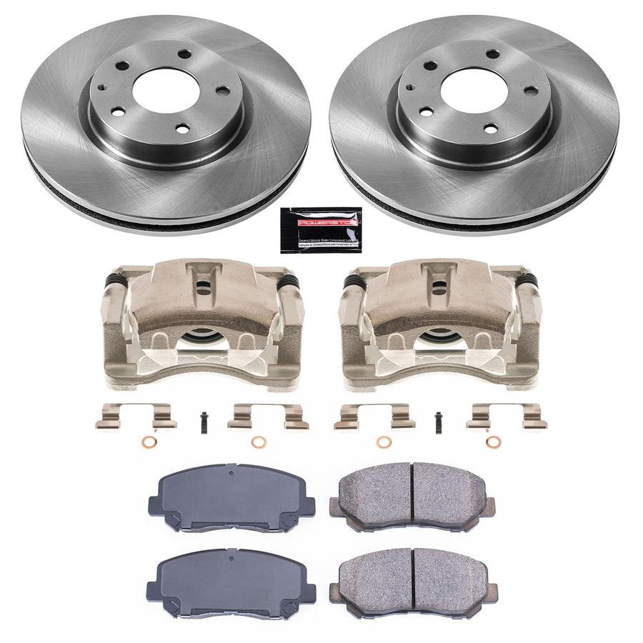 Power Stop KCOE6967 Front Brake Kit-OE Rotors & Z17 Ramic Brake Pads For Mazda CX-5 2013-2015 Autospecialty [Model Specific]