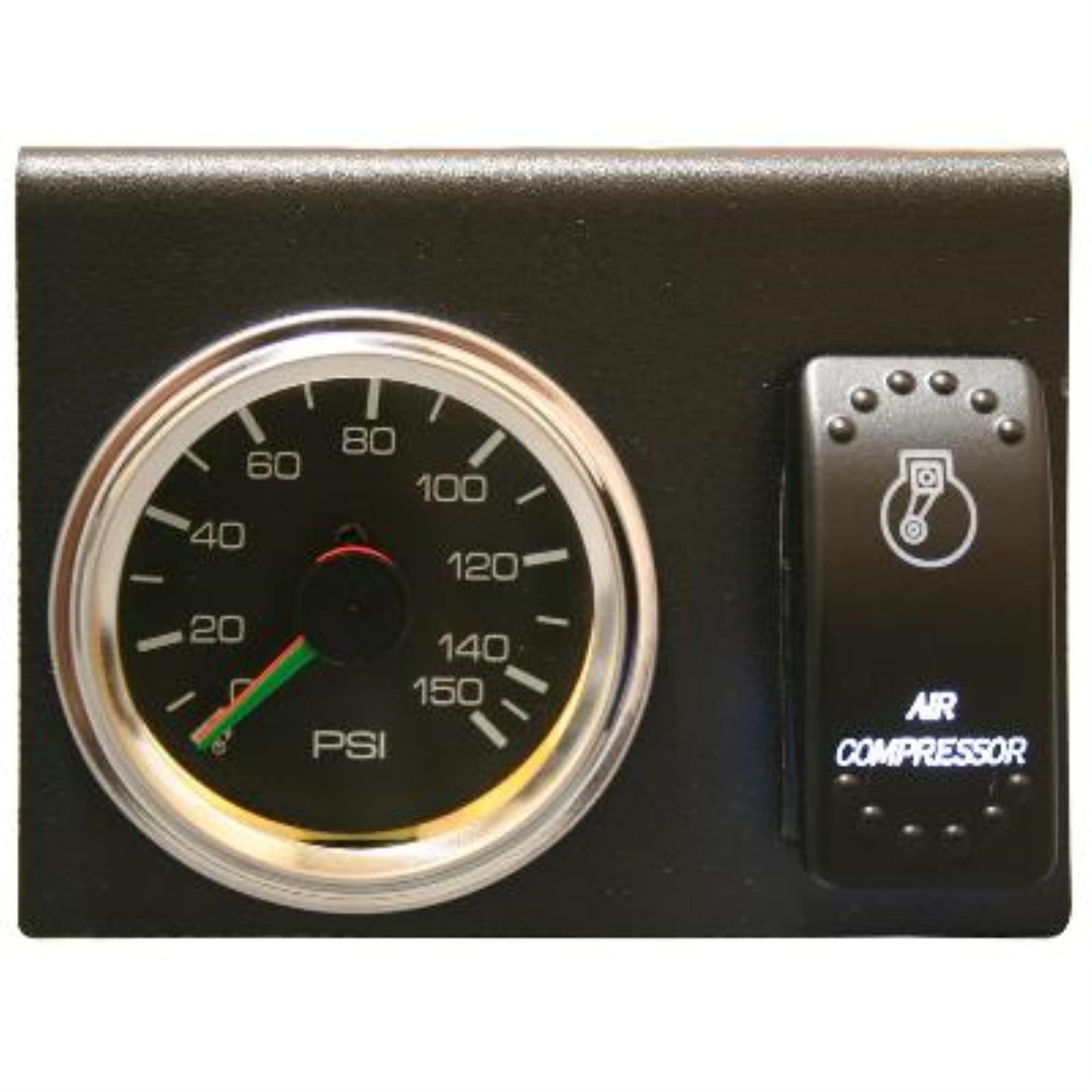 Dual Air Pressure Gauge Bulldog Winch 42077-150psi Switch and Bracket Set