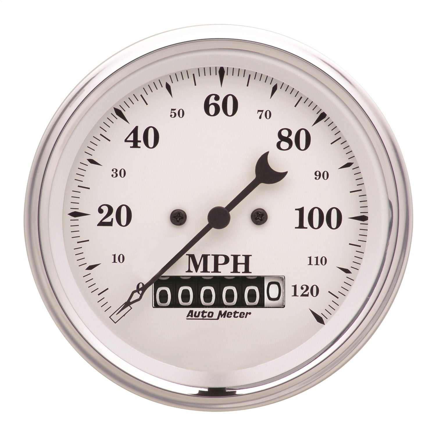 Auto Meter Old TYME 1679 White Electric Programmable Speedometer