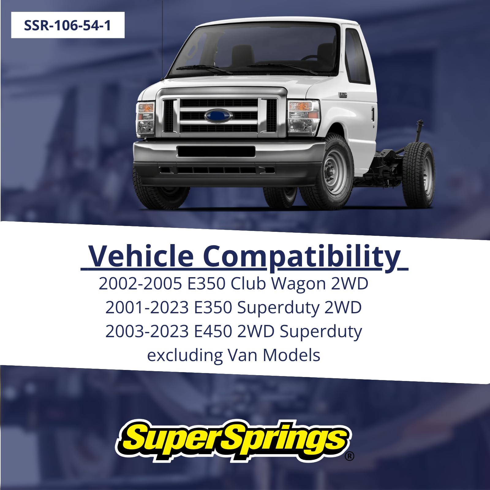 SumoSprings Rear for Ford E-350|E-450, Yellow | SuperSprings SSR-106-54-1