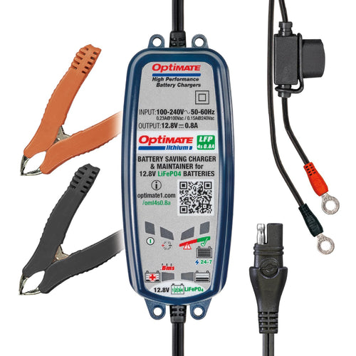 OptiMATE 0.8A Lithium 4s, TM-471, 12.8V 8-step sealed battery saving charger & maintainer