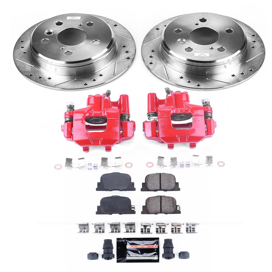 Power Stop Z23 Evolution Sport Rear Brake Caliper Kit- Brake Pads, Brake Rotors and Brake Calipers For Lexus ES300 2000-2001, Toyota Camry 2000-2001 [Model Specific]