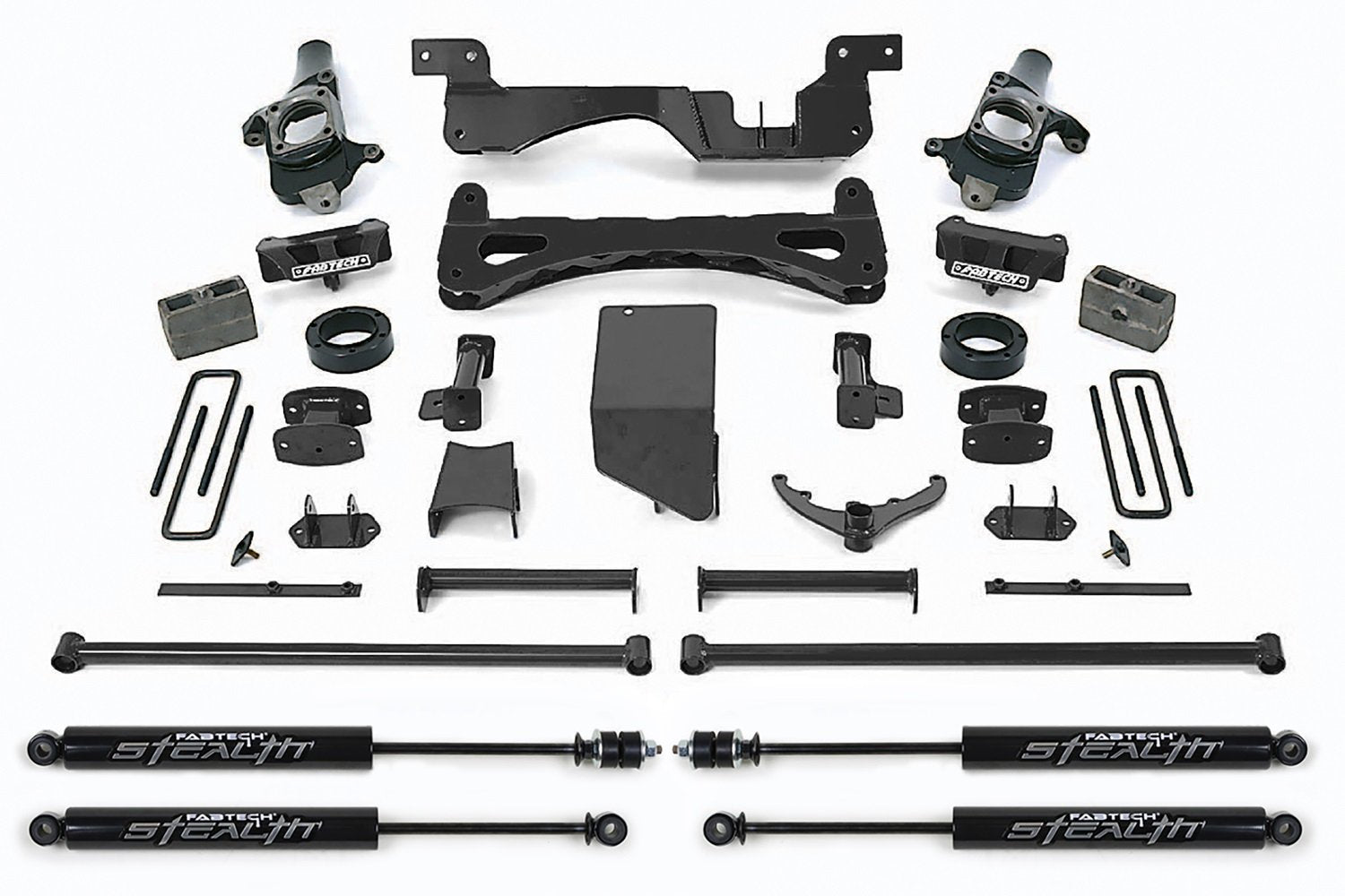 Fabtech Performance Lift System K1014M w/Shocks w/Stealth Monotube Shocks 6 in. Lift