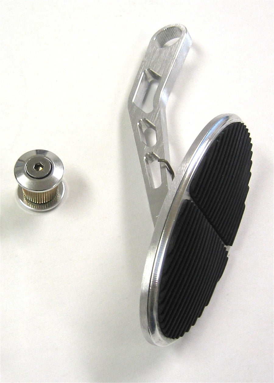 X-Large Oval Billet Drive-By-Wire Lokar DBW-6105 Spring-Loaded Throttle Pedal with Rubber
