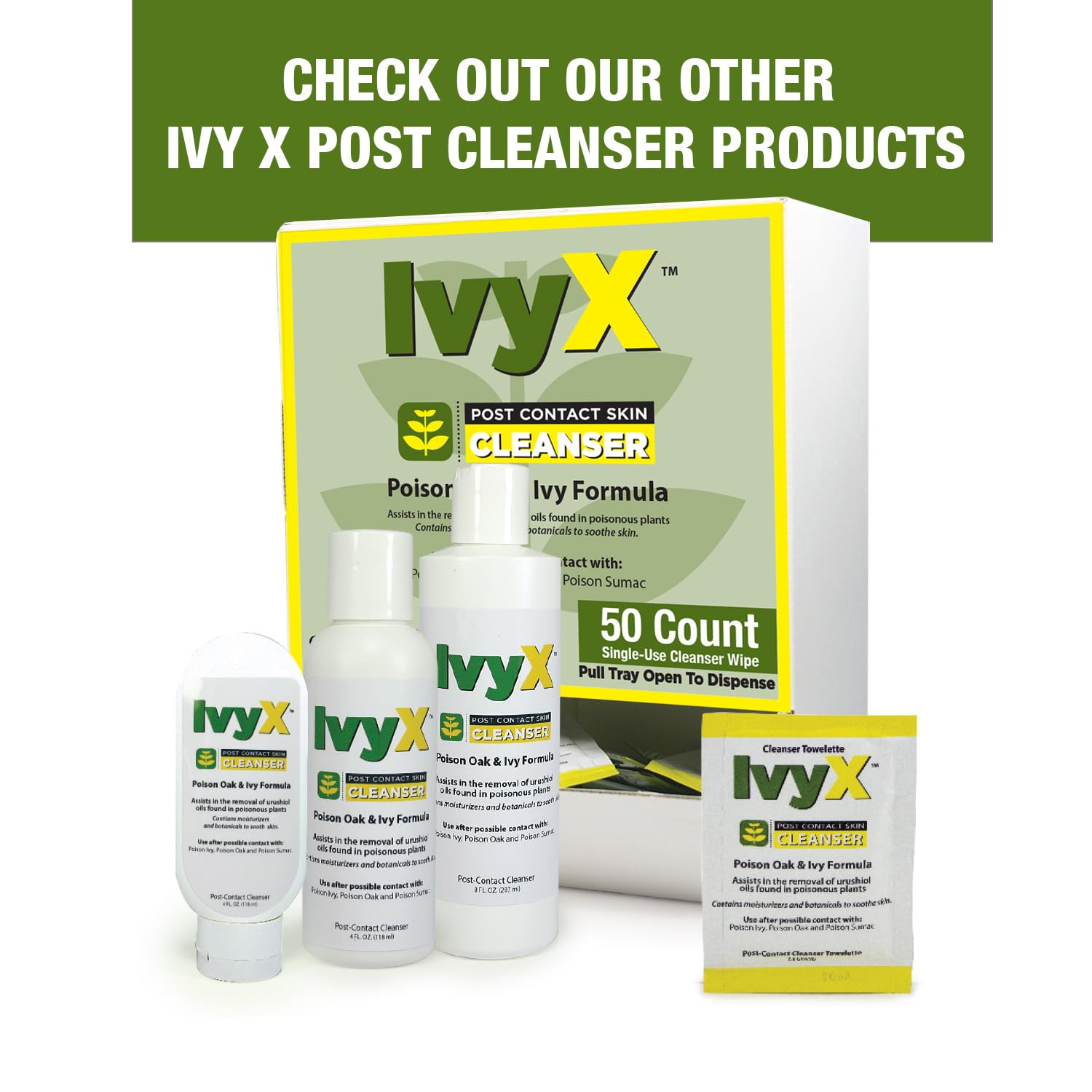 Ivy X CoreTex Post-Contact Poison Ivy Cleanser Lotion - 8oz Bottle of USA-Made Treatment Lotion to Remove Itchy Rashes - Also Works on Poison Oak & Sumac Oils
