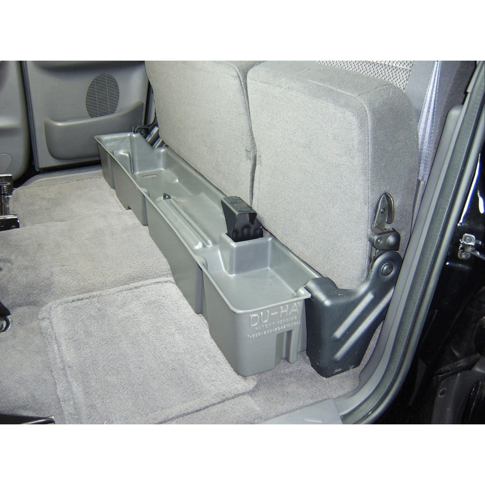 Under Seat Storage DuHa 20007 fits 2000-2003 F150 SuperCab | Black Heavy-Duty Back Seat Organizer | Durable Construction | Includes Dividers