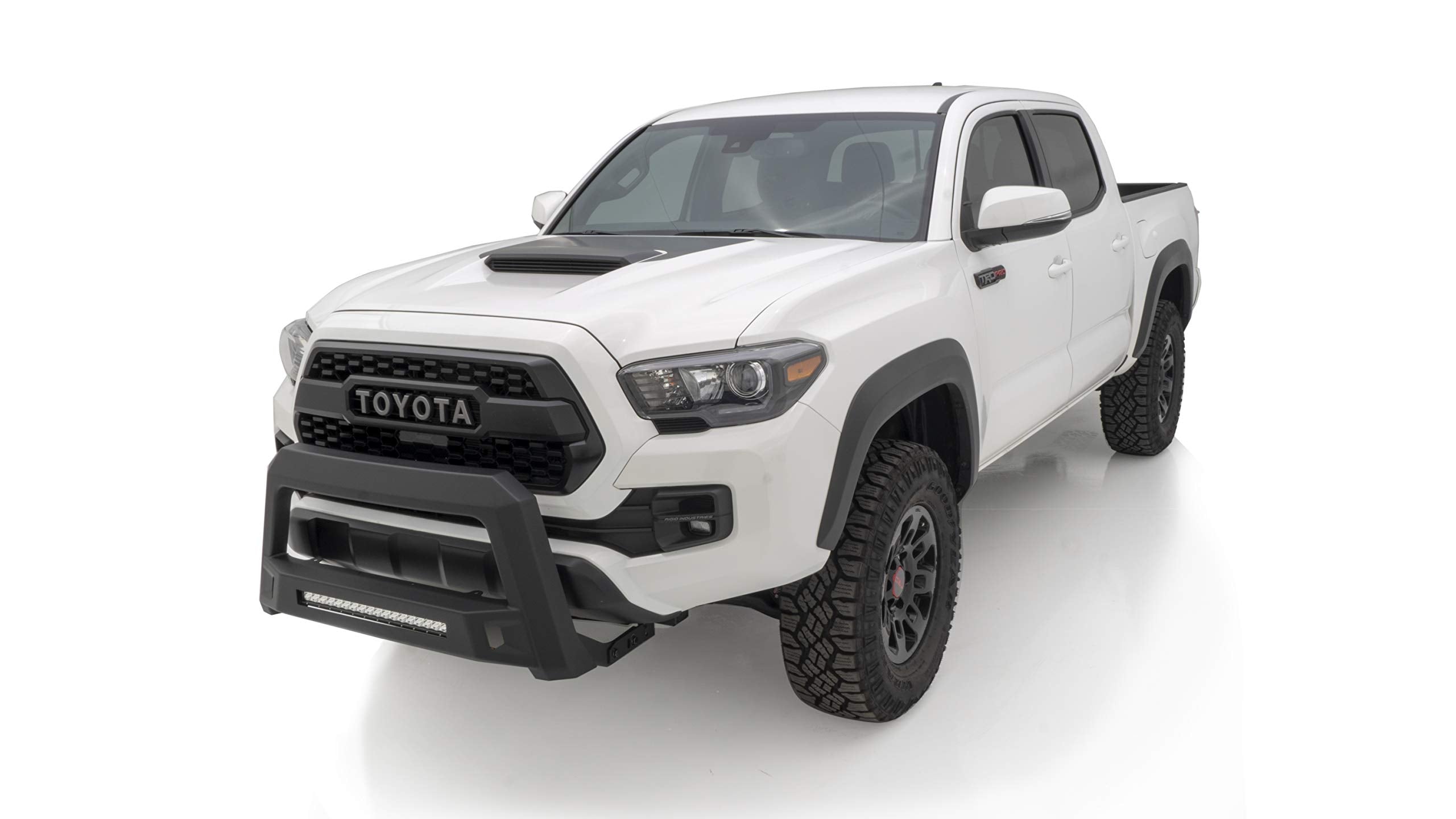Lund 86521213 RealTruck Revolution Bull Bar with Integrated LED Light Bar, Black Steel for 2016-2019 Toyota Tacoma