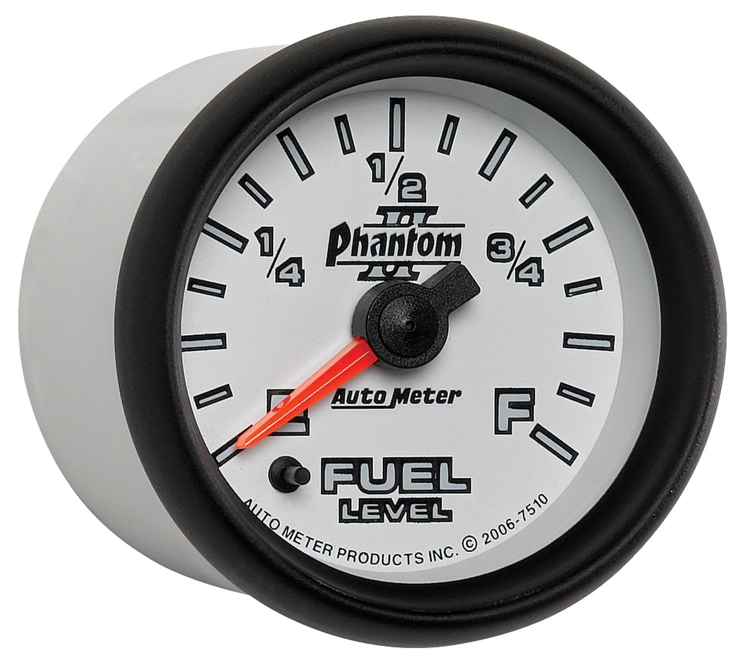 Auto Meter Phantom II 7510 2-1/16" Universal Stepper Full Sweep Fuel Level Programmable Empty - Full Range Gauge