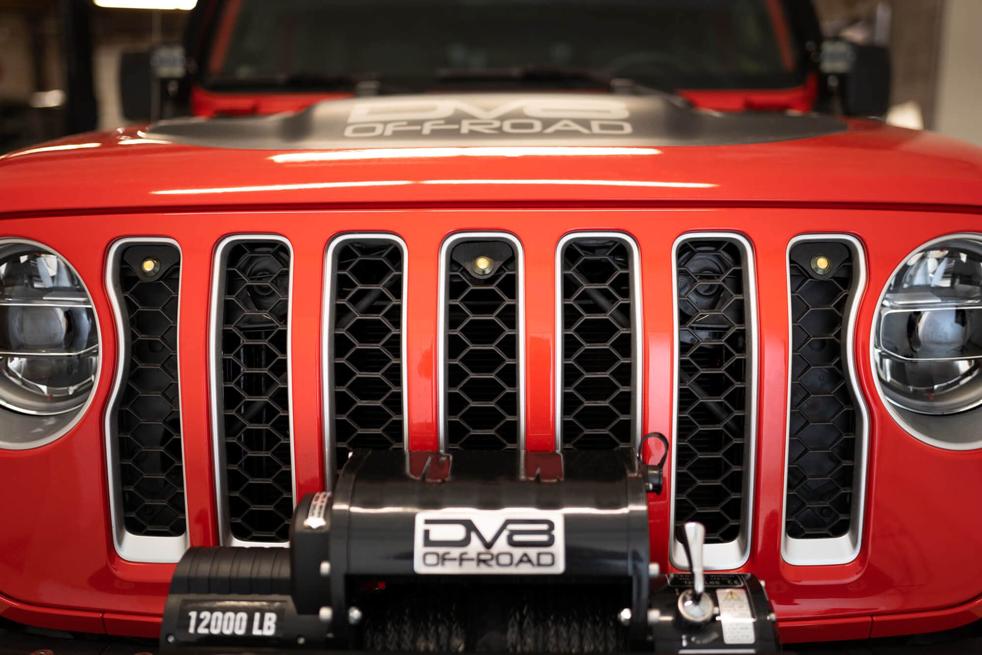 Amber Accent Lights for The Jeep Wrangler JL 2018-2023 | Designed for Inside The Front Grille | Complete Kit | DV8 Offroad