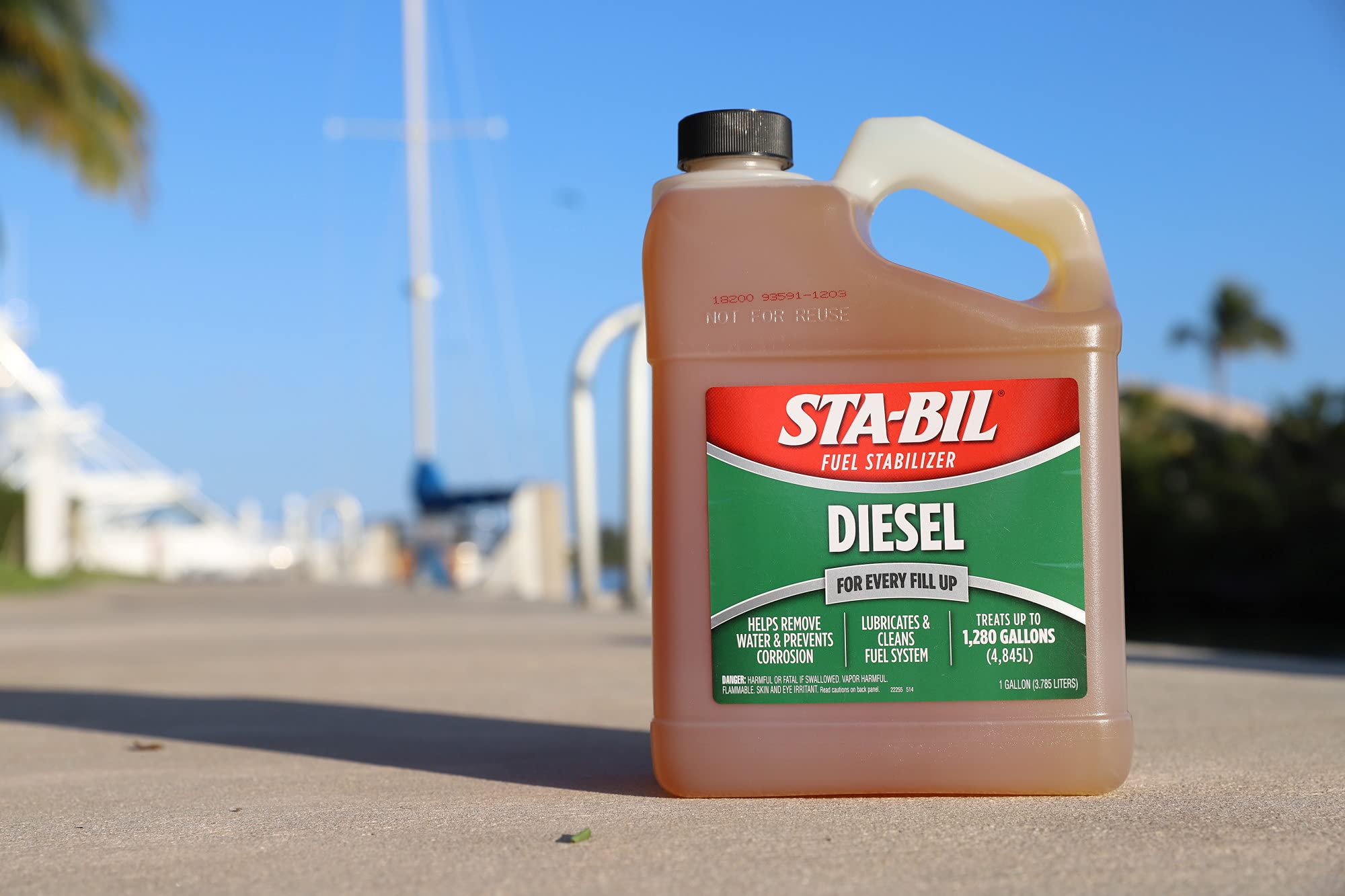 Diesel Fuel Stabilizer STA-BIL (22255) And Performance Improver - Keeps Diesel Fuel Fresh For Up To 12 Months - Lubricates And Cleans The Fuel System - Treats 1,280 Gallons, 1 Gallon, 128 Fl. oz.