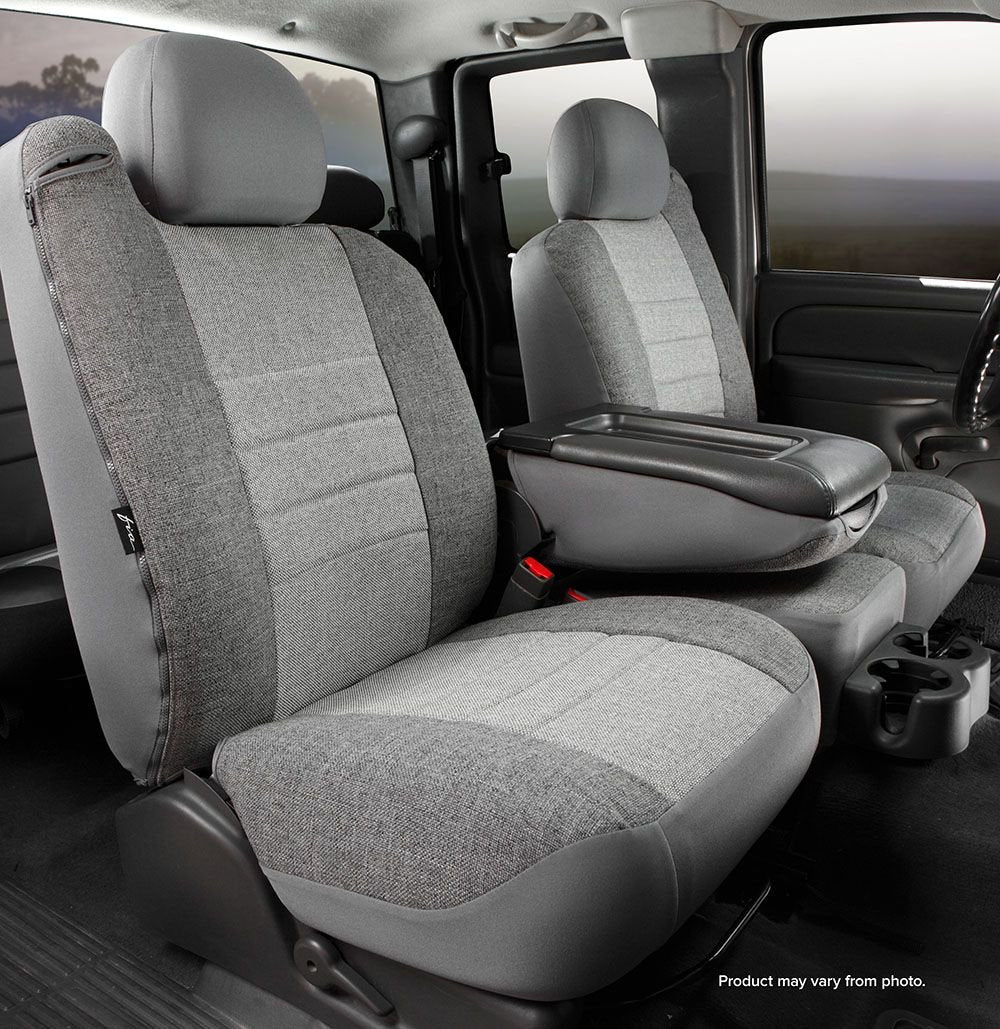 Custom Fit Fia OE37-17 GRAY Front Seat Cover Split Seat 40/20/40 - Tweed, (Gray)