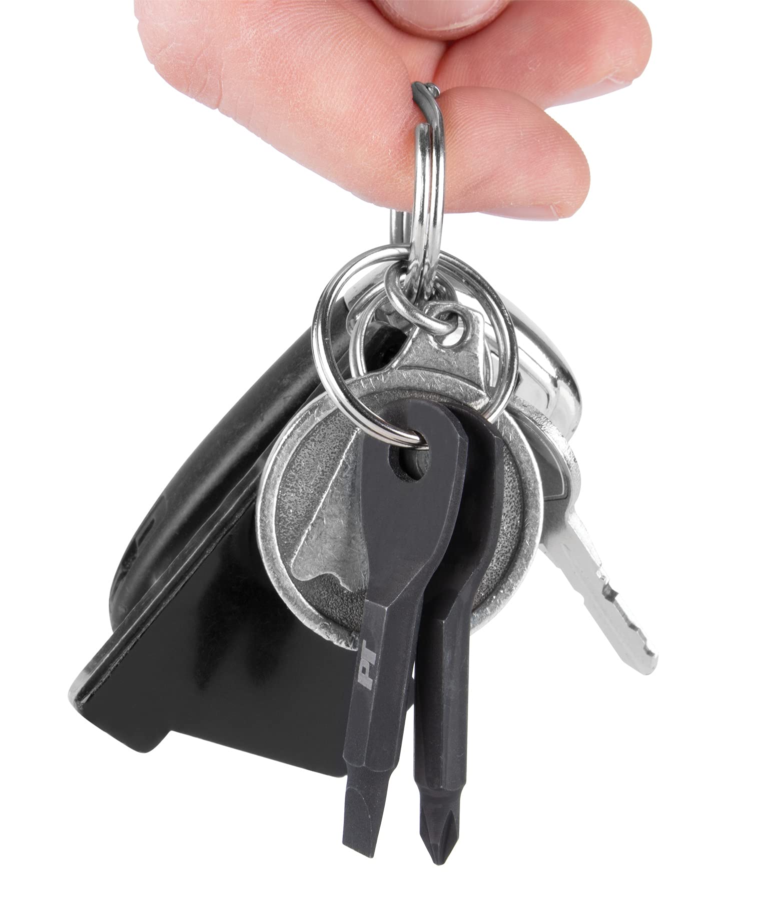 Keychain Performance Tool 20234 Screwdriver Set with Phillips and Slotted Keys, Black Powder Coated for Durability and Style
