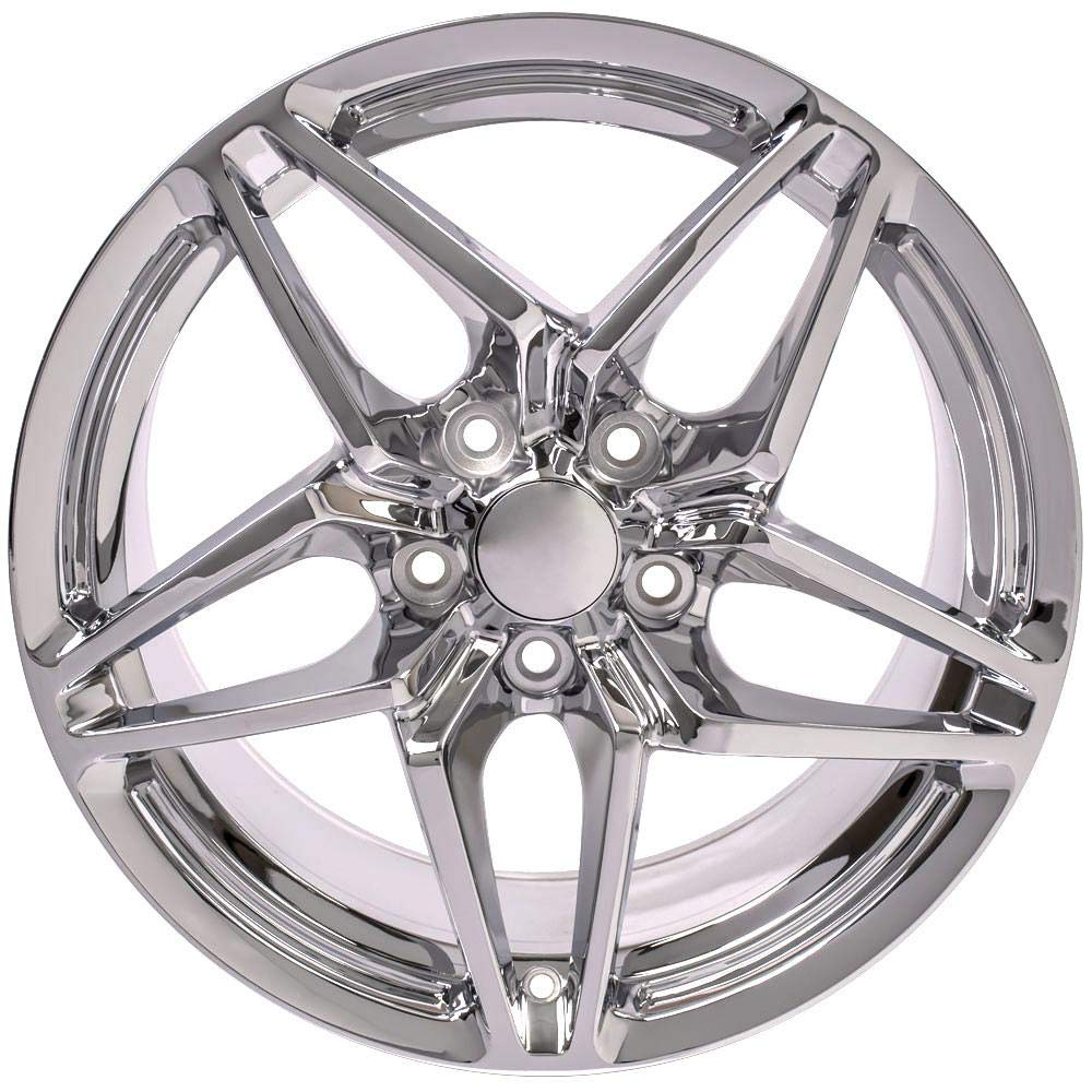 OE Wheels 18 Inch CV31 Rim Fits Corvette C7 ZR1 Style 5x120.65 18x10.5 Chrome - Hollander 5927 (1)