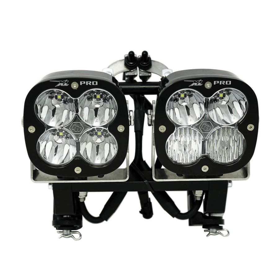 Baja Designs Dual XL Pro LED Motorcycle Race Light Kit - Universal Fit (Multi-Pattern; Clear)