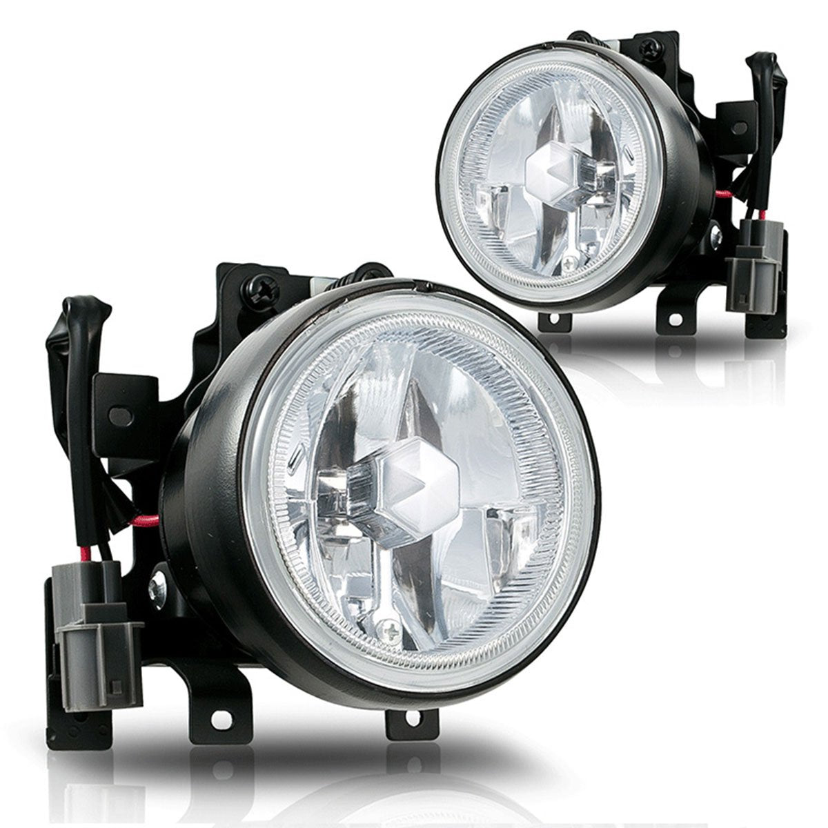 Winjet Driving Fog Lights Compatible with [2003 2004 2005 2006 Honda Element] Replacement w/Wiring and Switch Kit Clear Lens