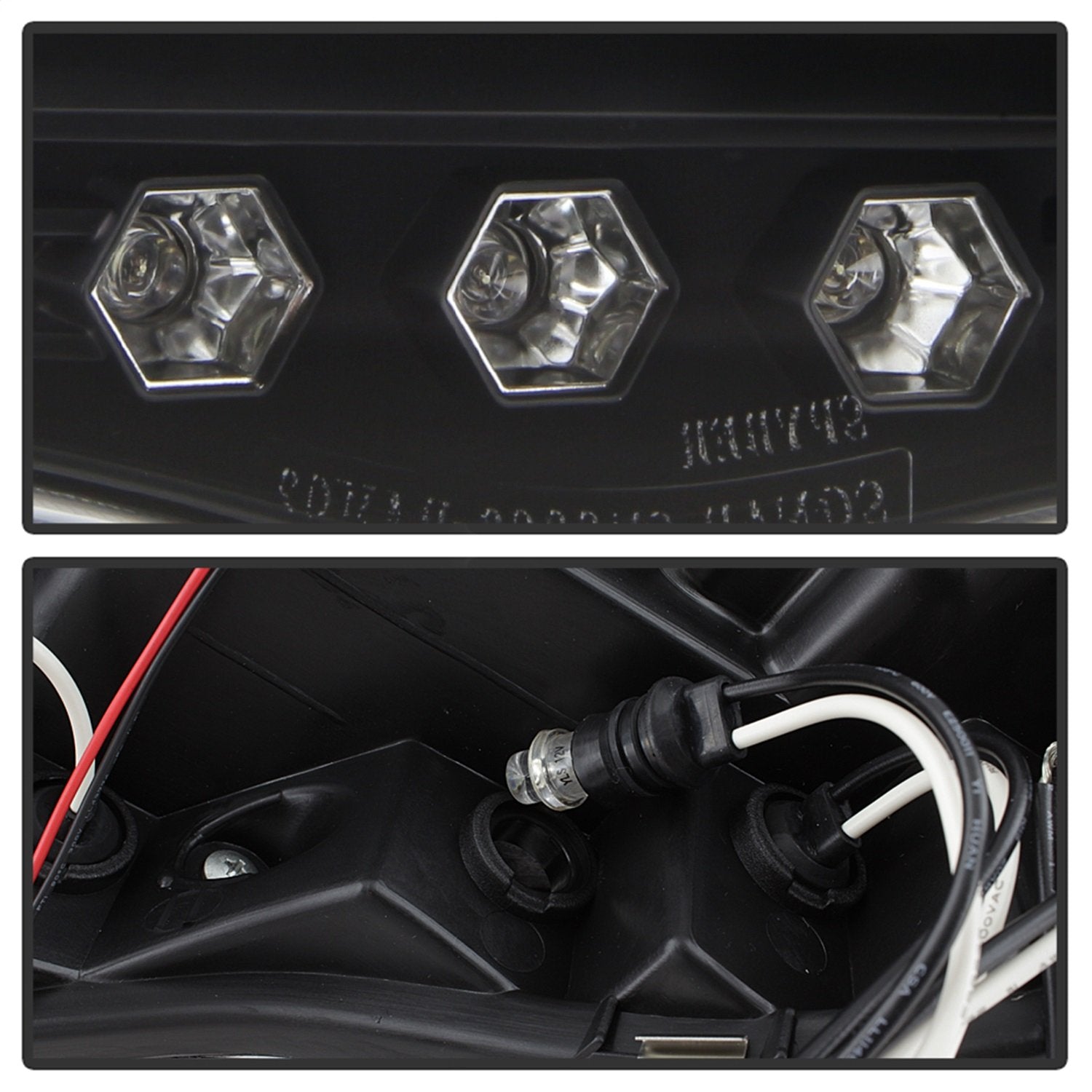 Auto Spyder 5009975 LED Halo Projector Headlights Black/Clear