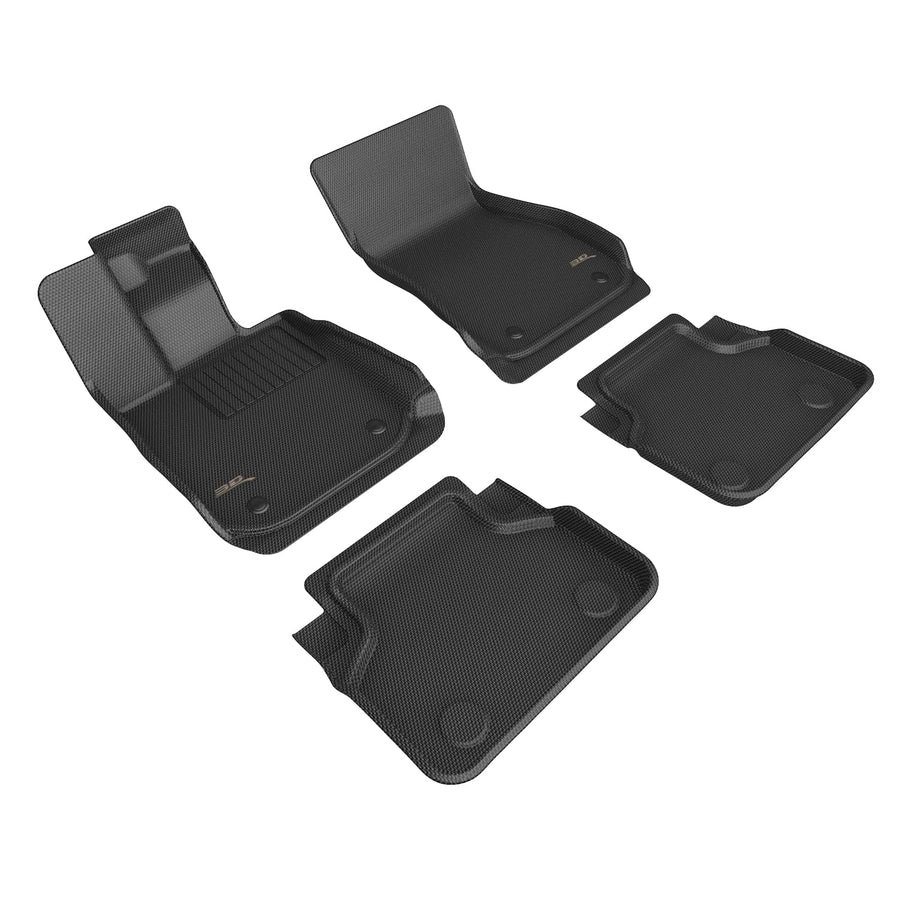 Kagu Floor Mat 3D MAXpider Custom Fit (Black) Compatible with BMW 8 Series Gran Coupe RWD (G16) 2018-2026 - R1 R2