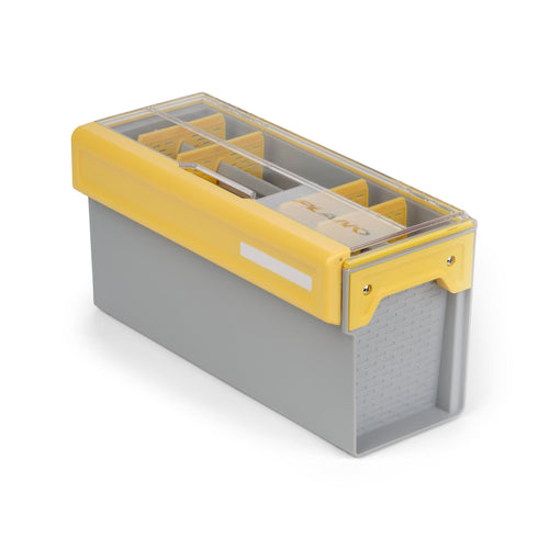 Plano EDGE Tackle Utility Box Premium Spinnerbait, Clear and Yellow, Rust-Resistant Storage, Waterproof Tackle Tray Organizer for Buzz Baits, Swimbaits, and Crankbaits