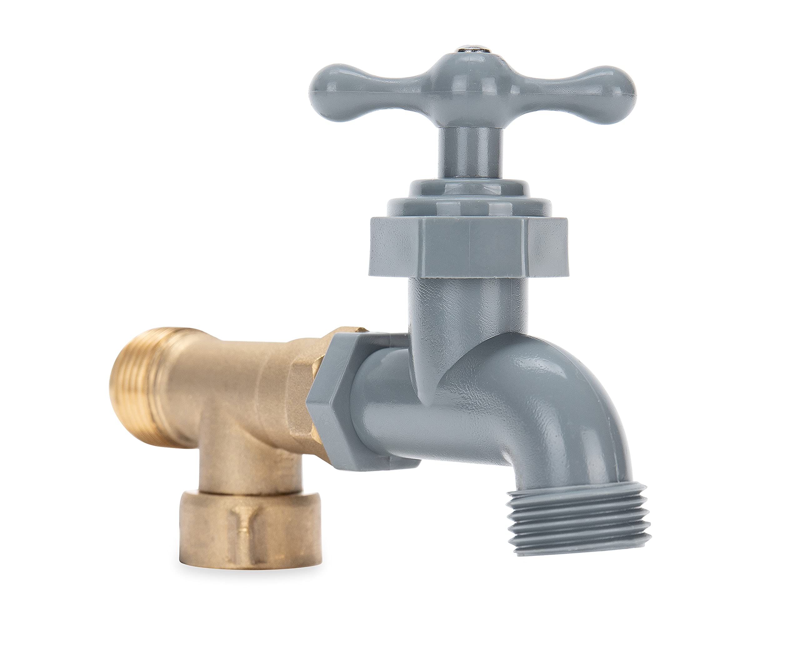Camco 90 Degree Water Faucet - Extra Outside Water Source Provides by Connecting to Your RV's Fresh Water Inlet, Lightweight Design, (22463)