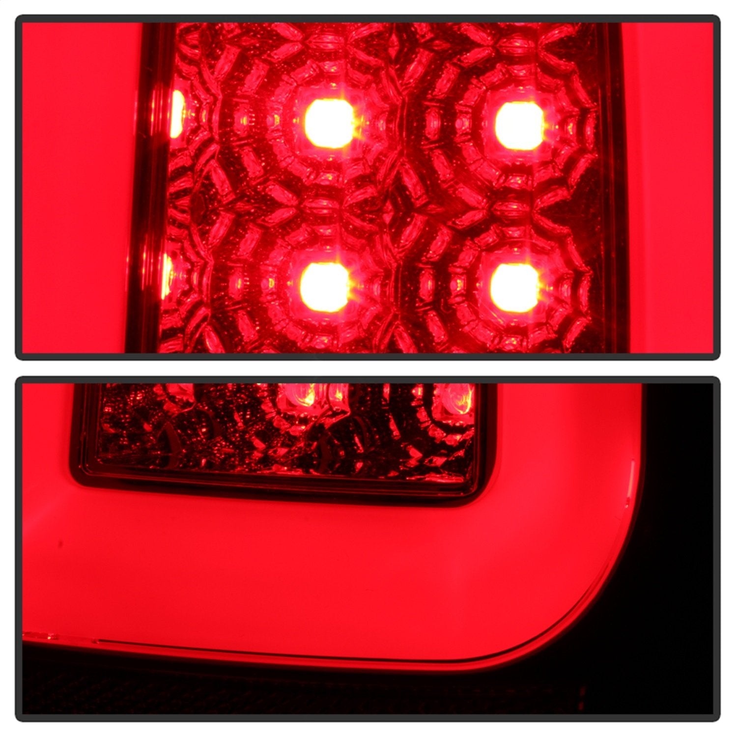 Ford Super Duty Spyder 5084736 F-250/ F-350/ F-450 08-16 Version 3 Light Bar LED Tail Lights - Red Clear