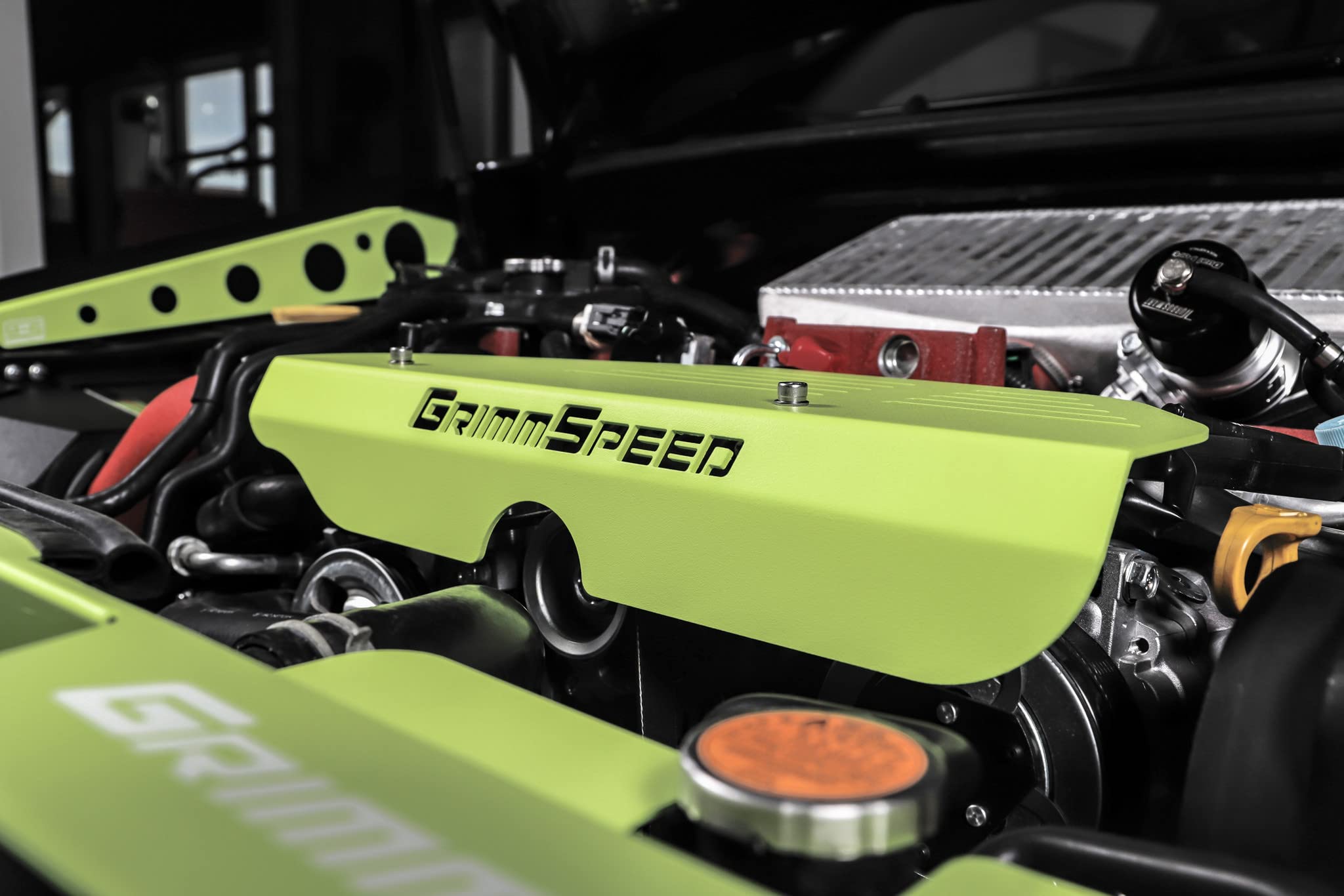 Subaru 02-14 WRX / 04-21 STI / 05-09 LGT/OBXT / 04-13 FXT - GrimmSpeed Alternator Cover (Neon Green)
