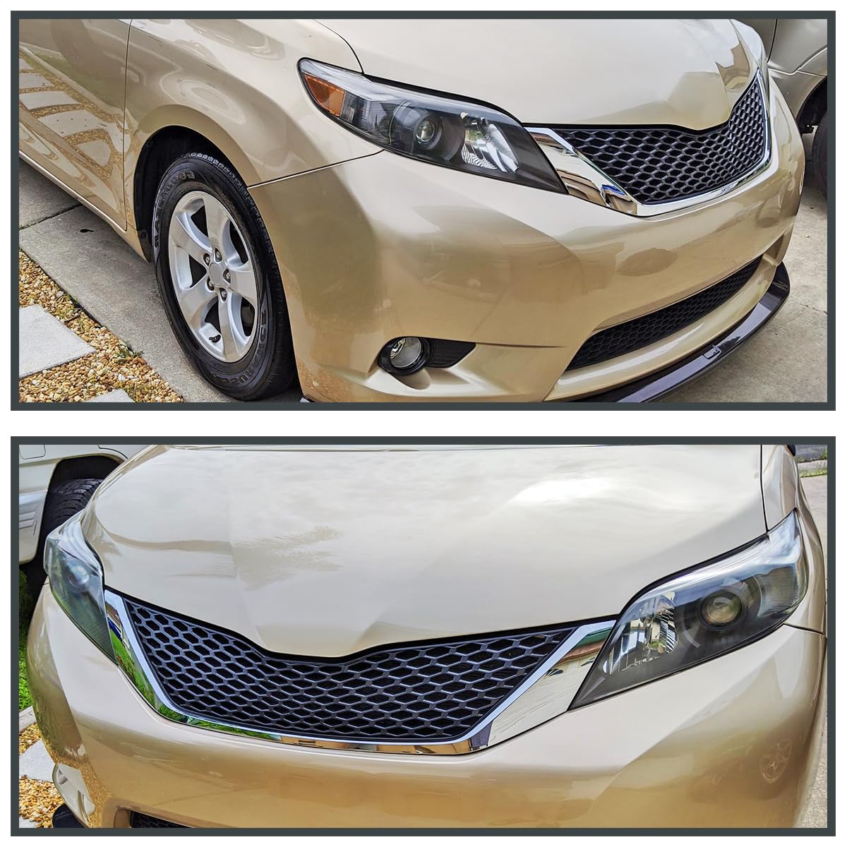 Black Projector Headlights SPEC-D TUNING Compatible with 2011-2020 Toyota Sienna, Left + Right Pair Headlamp Assembly