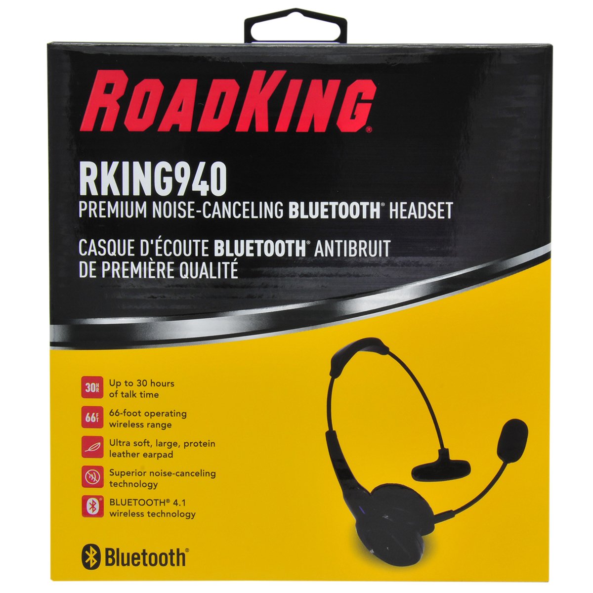 RKING940 RoadKing Premium Noise-Canceling Bluetooth® Headset with Mic for Hands-Free