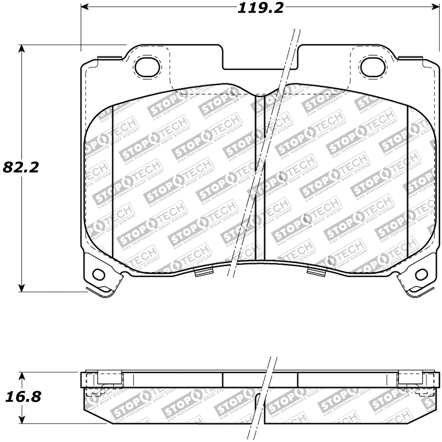 Sport Brake Pads StopTech 309.06290 with Shims and Hardware