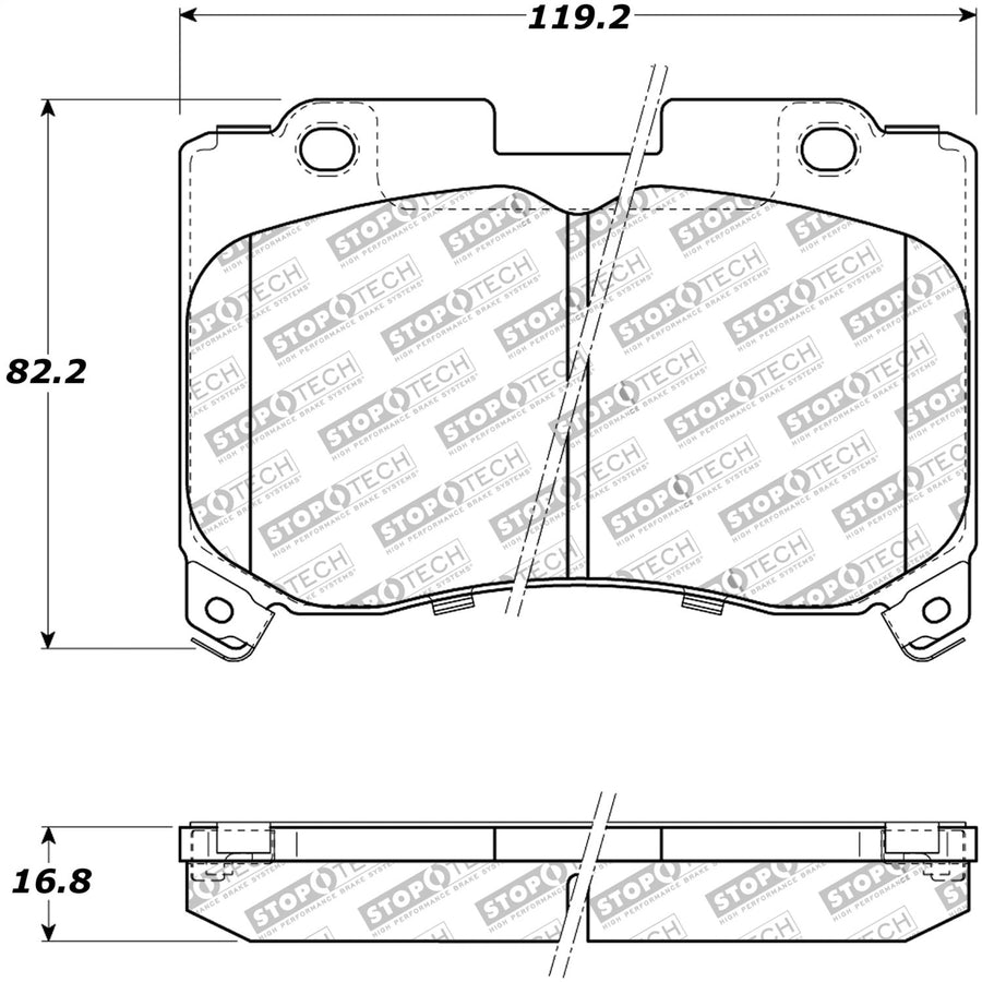 Sport Brake Pads StopTech 309.06290 with Shims and Hardware