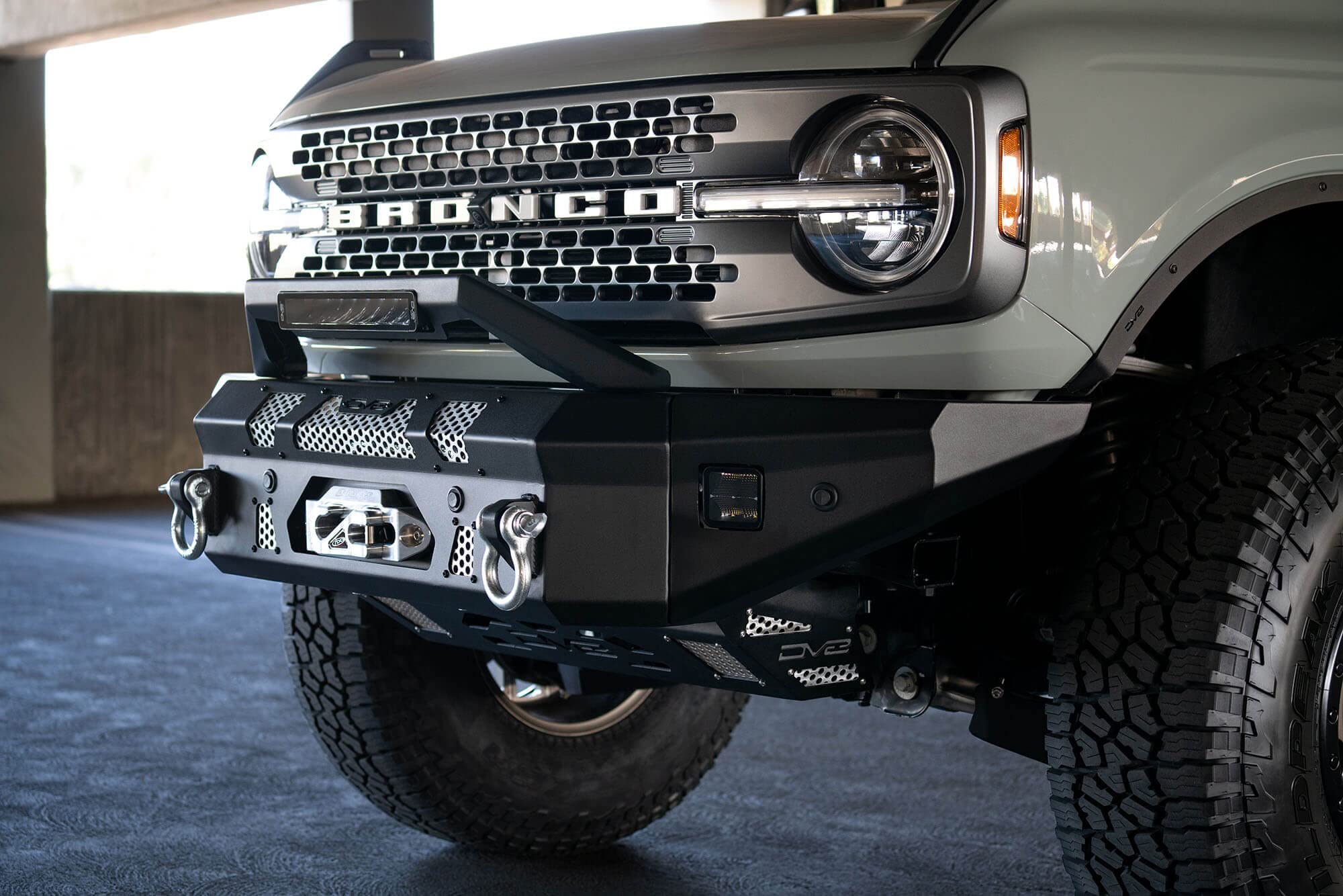 Bull Bar with LED Light Bar Mount DV8 Offroad fits most MTO Series Front Bumpers | Steel Construction | Accommodates 13-inch Elite Series Light Bar