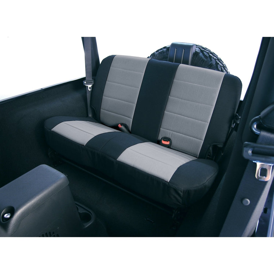 Seat Cover Kit Rugged Ridge 13282.09, Rear, Fabric, Gray; 03-06 Jeep Wrangler TJ