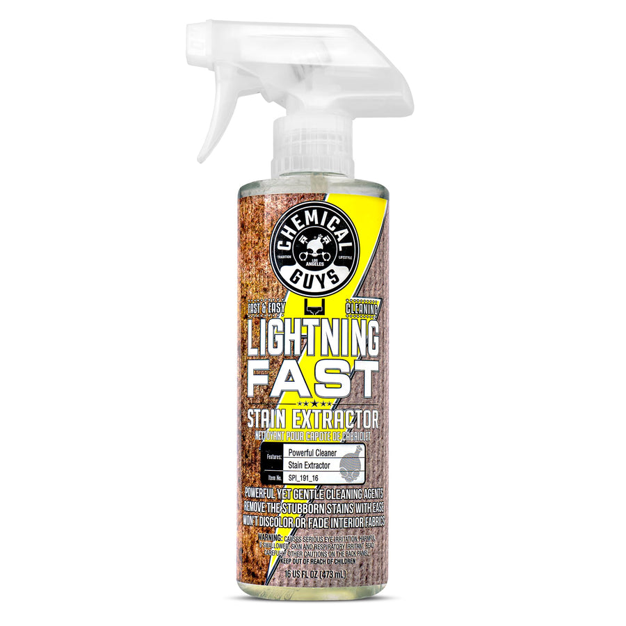 Chemical Guys Carpet and Upholstery Stain Extractor Lightning Fast - Chemical Guys Carpet Cleaner, Great for Fabric, Upholstery, Cars, Home, Office, Furniture, and More, Fresh Scent - 16 oz