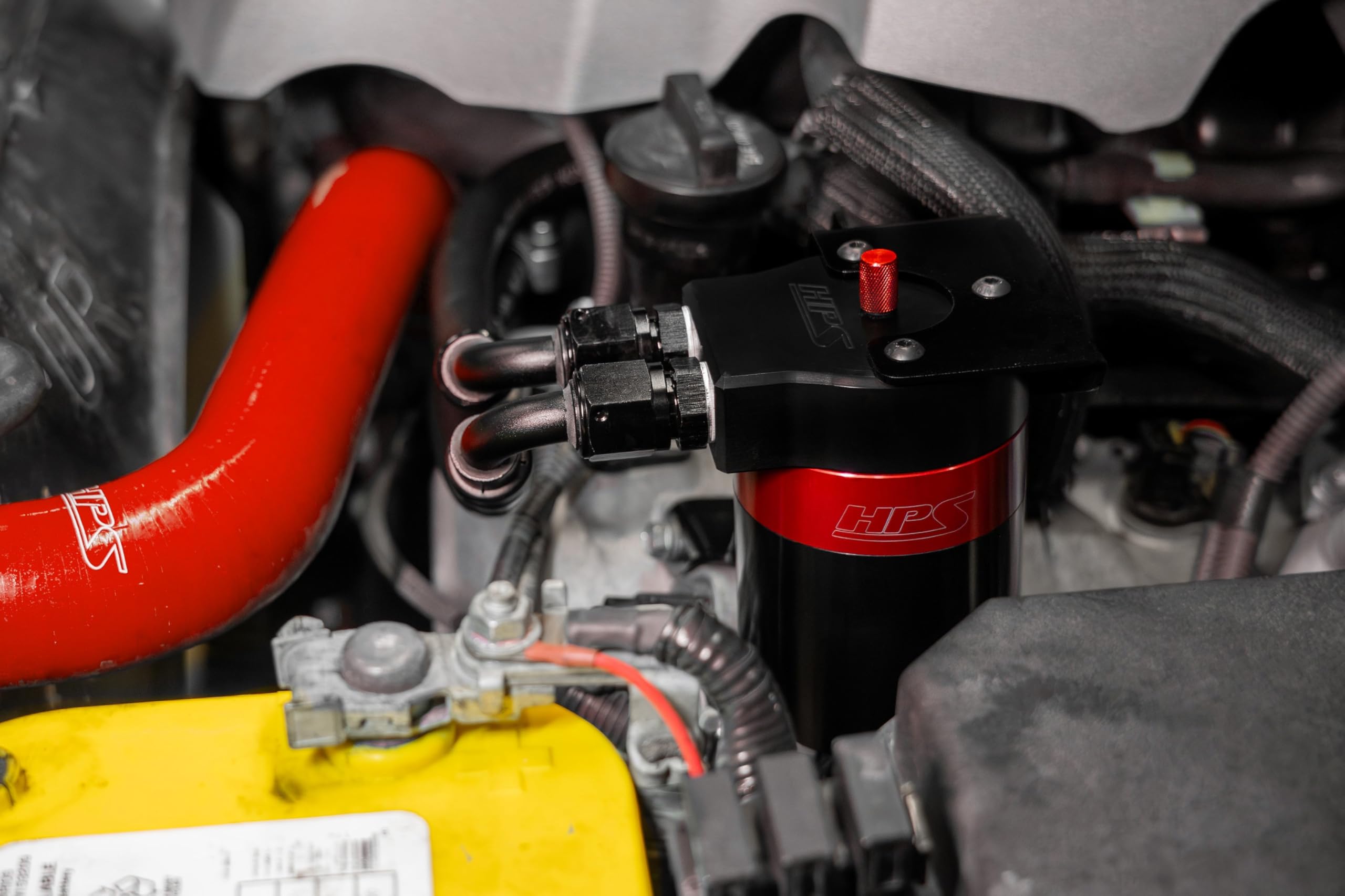 Black Aluminum HPS Oil Catch Can Kit Compatible for 2010-2023 Lexus GX460 4.6L V8, 860-005