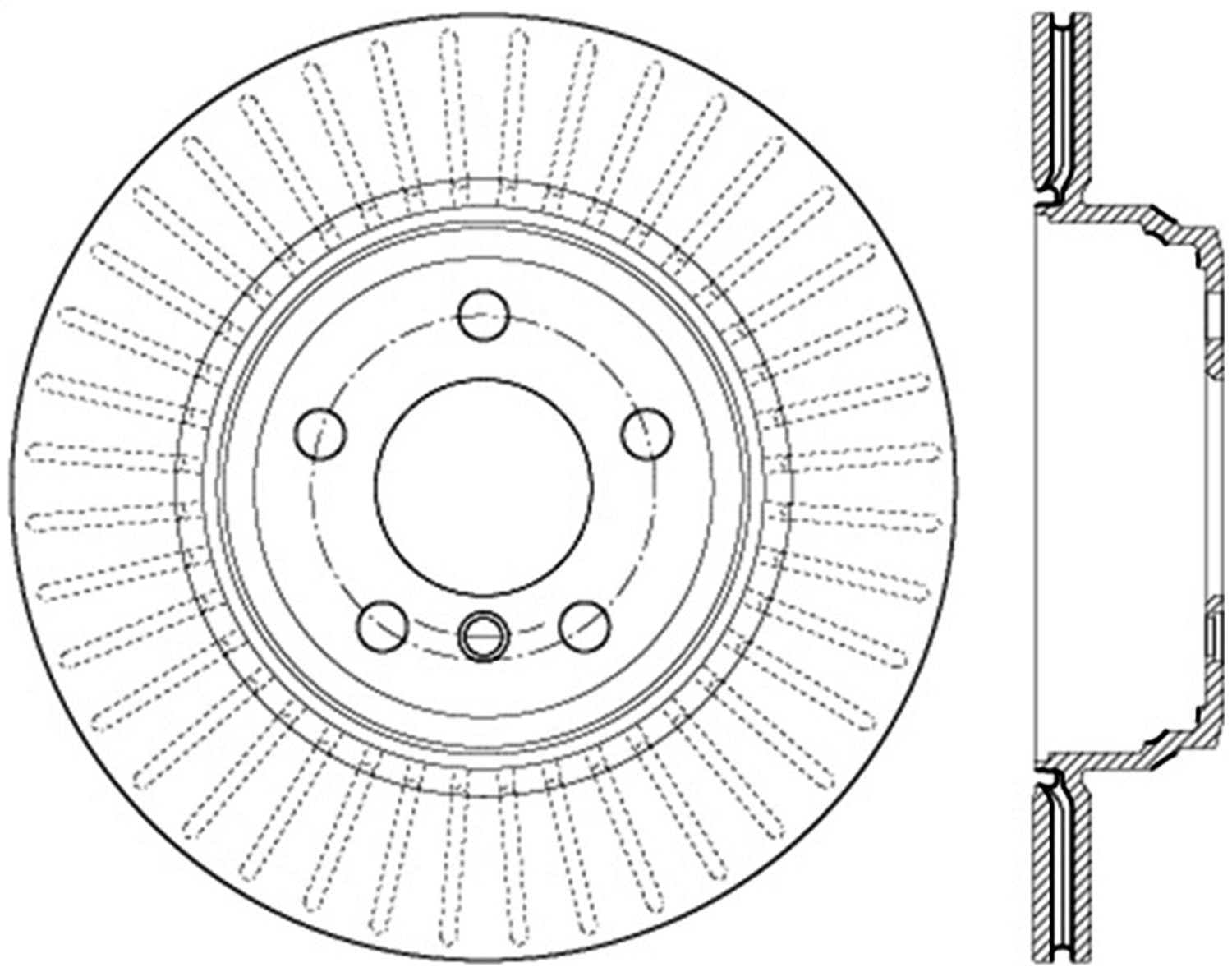 Rear Left StopTech 126.34141SL Sport Slotted Brake Rotor