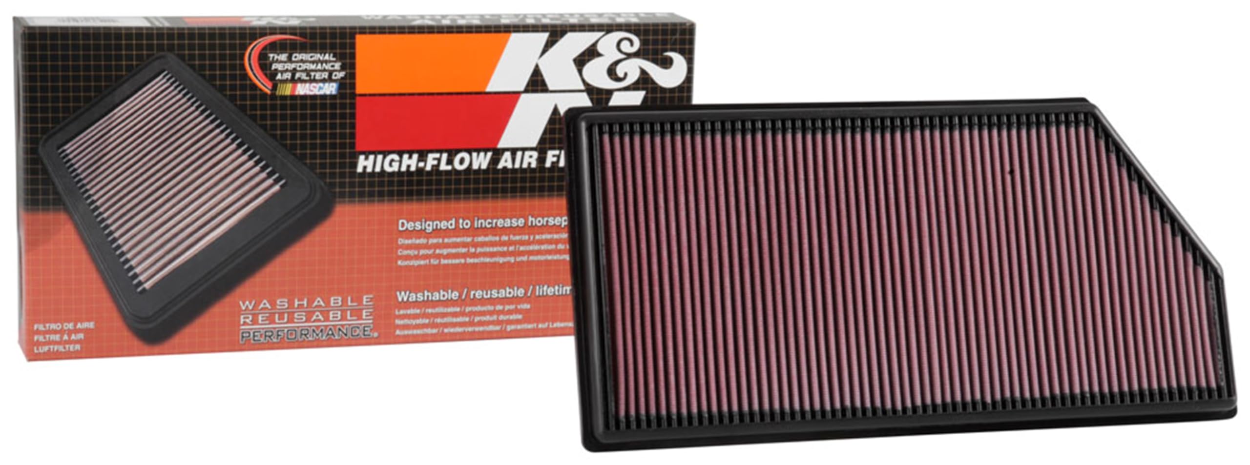 K&N Engine Air Filter: Washable Replacement Car Air Filter Increase Power & Acceleration: Compatible 2016-2020 MERCEDES BENZ (GLE450, AMG, GT 43, 53, C180d, C200d, C220d, C300d, CLS300d, 400d) 33-3068