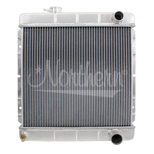 Northern Radiator Passenger Side Inlet 20-1/4 x 18-1/2 x 3-1/8 in, Passenger Side Outlet, Aluminum, Ford Mustang 1964-66, Each