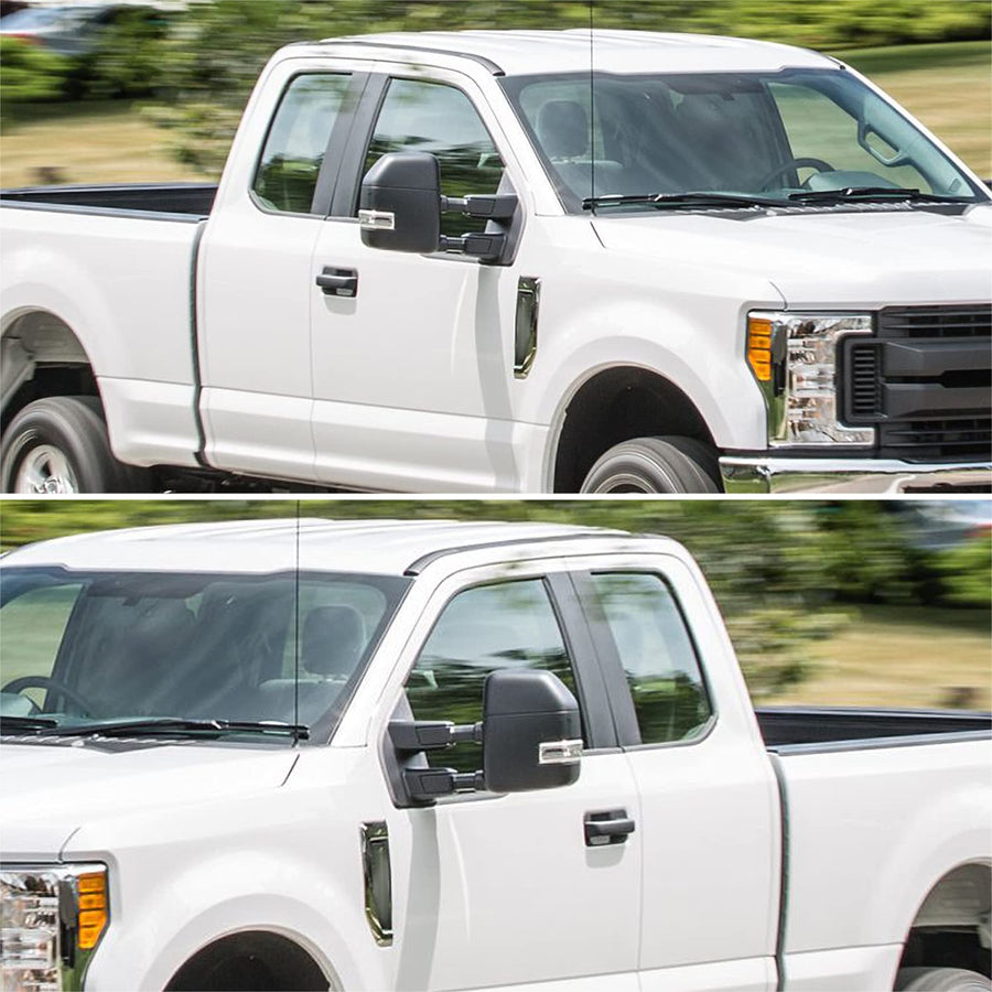 Spec-D Tuning Sequential LED Power Heated Towing Mirrors Compatible with 2017-2019 Ford F-250, F-350 Super Duty, Left + Right Pair