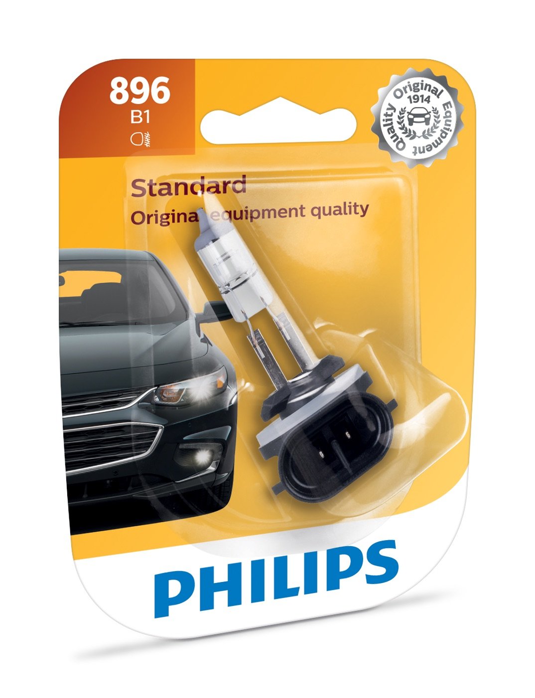 Philips Standard Halogen Replacement 896 Front Fog Bulb, 1 Pack