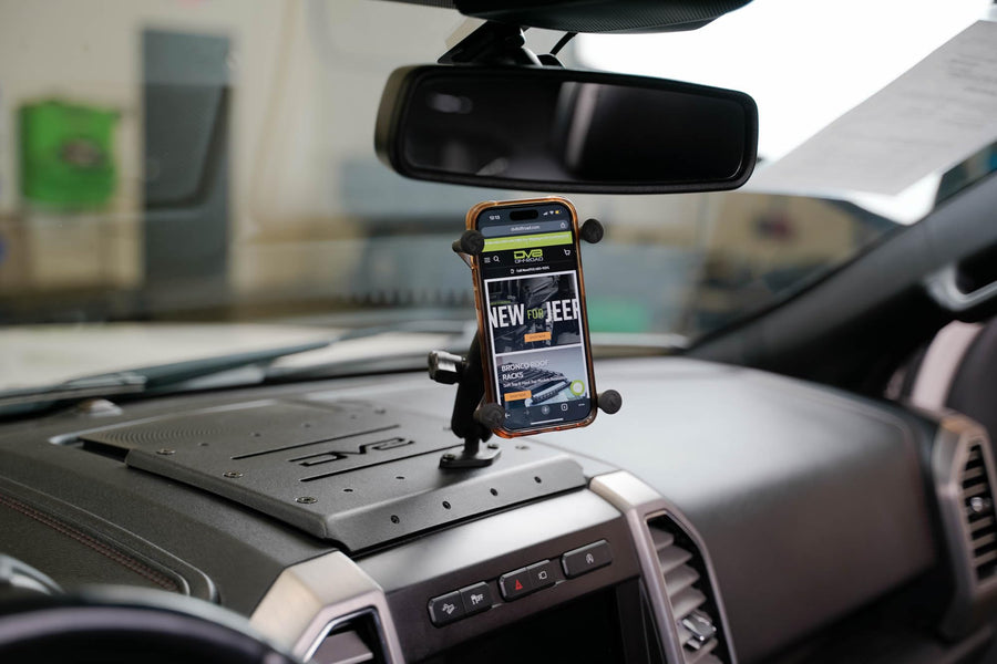 Digital Device Dash Mount DV8 Offroad for The 2015-2020 F-150 & 2017-2021 F-250/350 | Limitless Mounting Options for Phones, GPS, Radio Mics, etc. | Compatible with RAM Mounts Device Holders