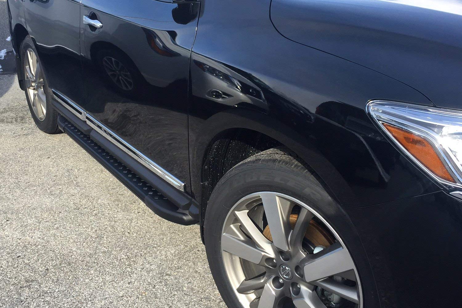 Black RAL Romik Running Boards for Nissan 61810419