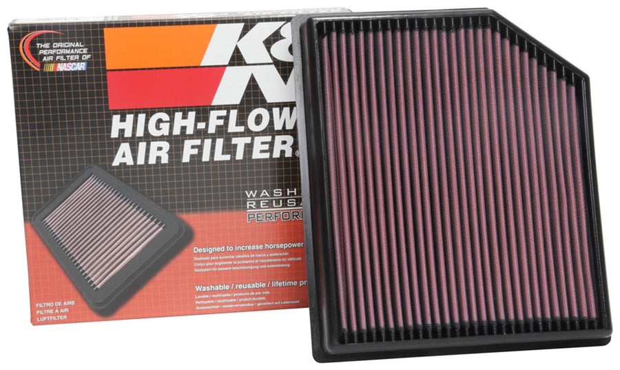 K&N Engine Air Filter: Washable, Increase Power & Towing, Premium, Replacement Air Filter: Compatible with 2018-2020 JEEP (Grand Cherokee, Grand Cherokee IV), 33-5077