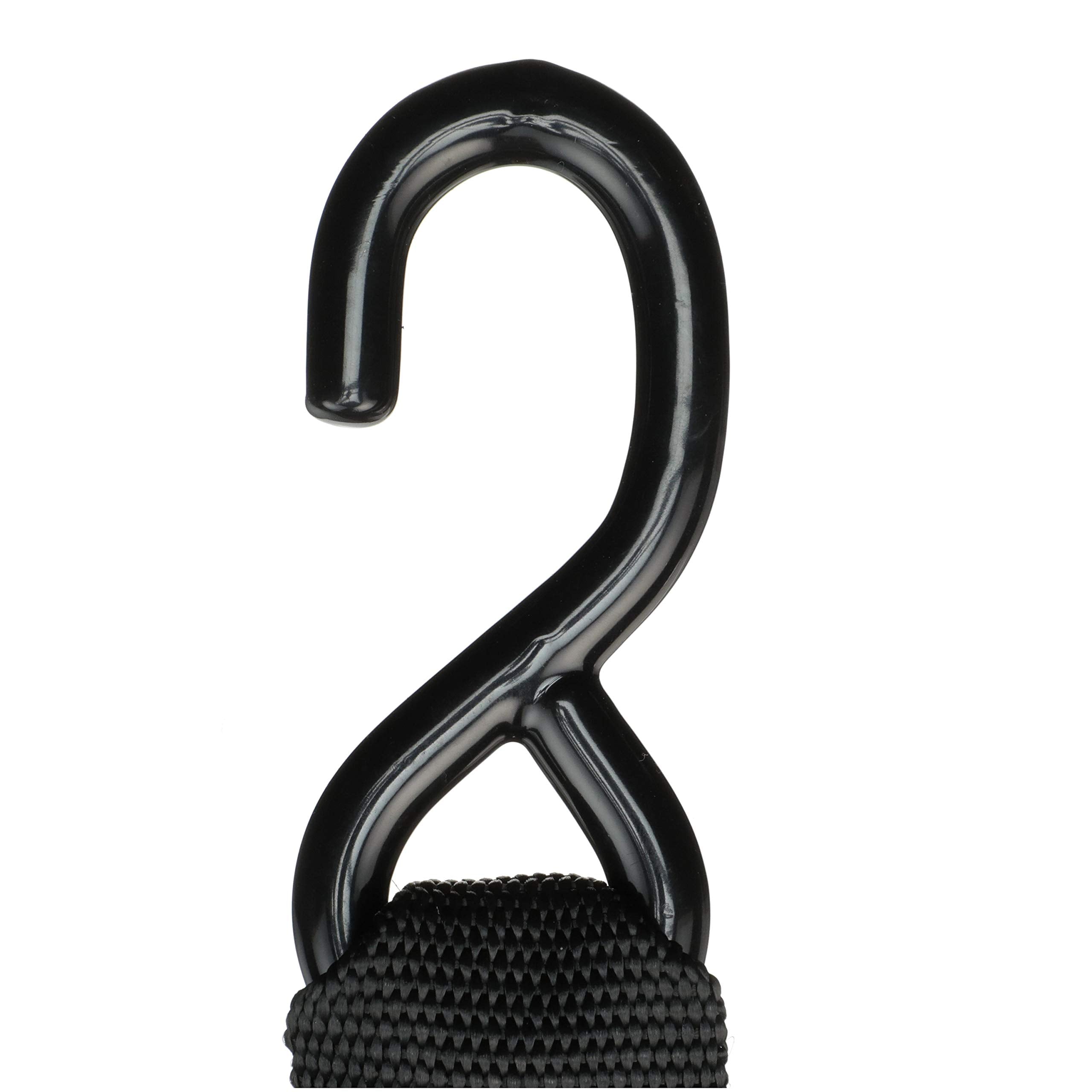 Quick-Release Attwood 15232-7 Transom Tie-Down Straps, Trailering, Padded Adjustable Buckle, S-Hooks, 2 Inches Wide, 4 Feet Long