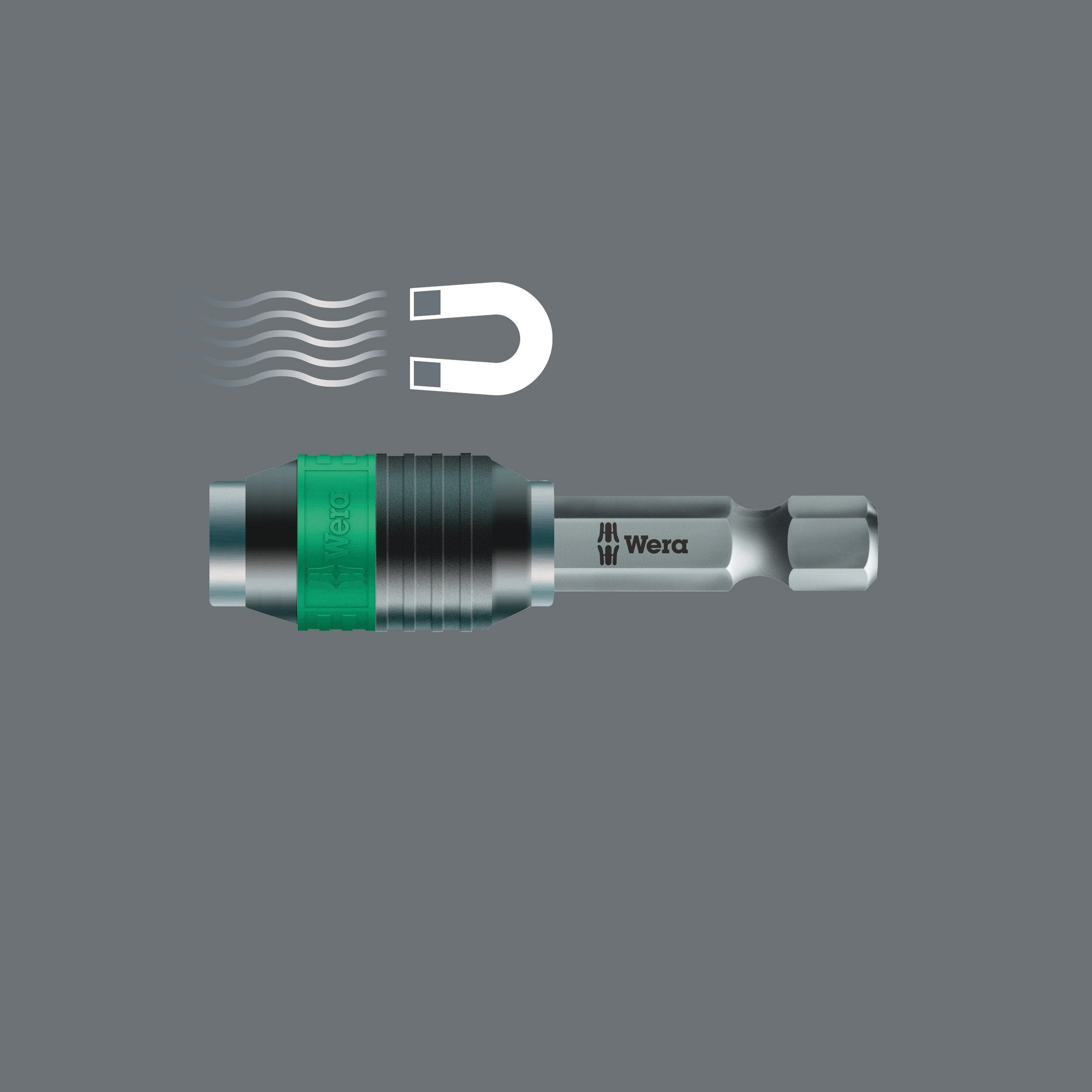 Wera - 889/4/1 K 5052502001 Rapidaptor Universal Bit Holder for 1/4" Hex Drives, 2" Long