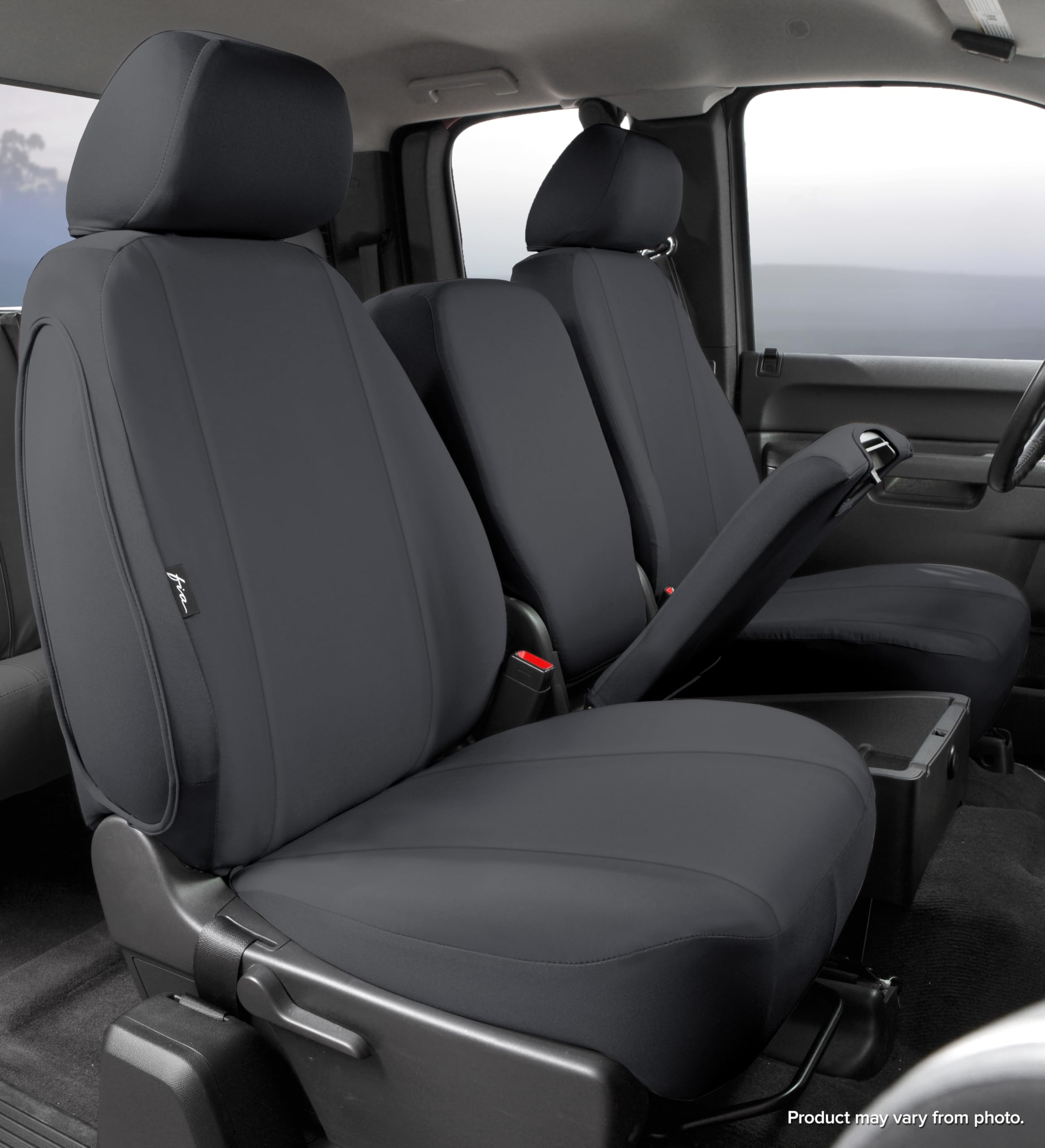 FIA Black DT77-35 Custom Fit Front Seat Cover, Split Seat 40/20/40 - Nylon (Black)